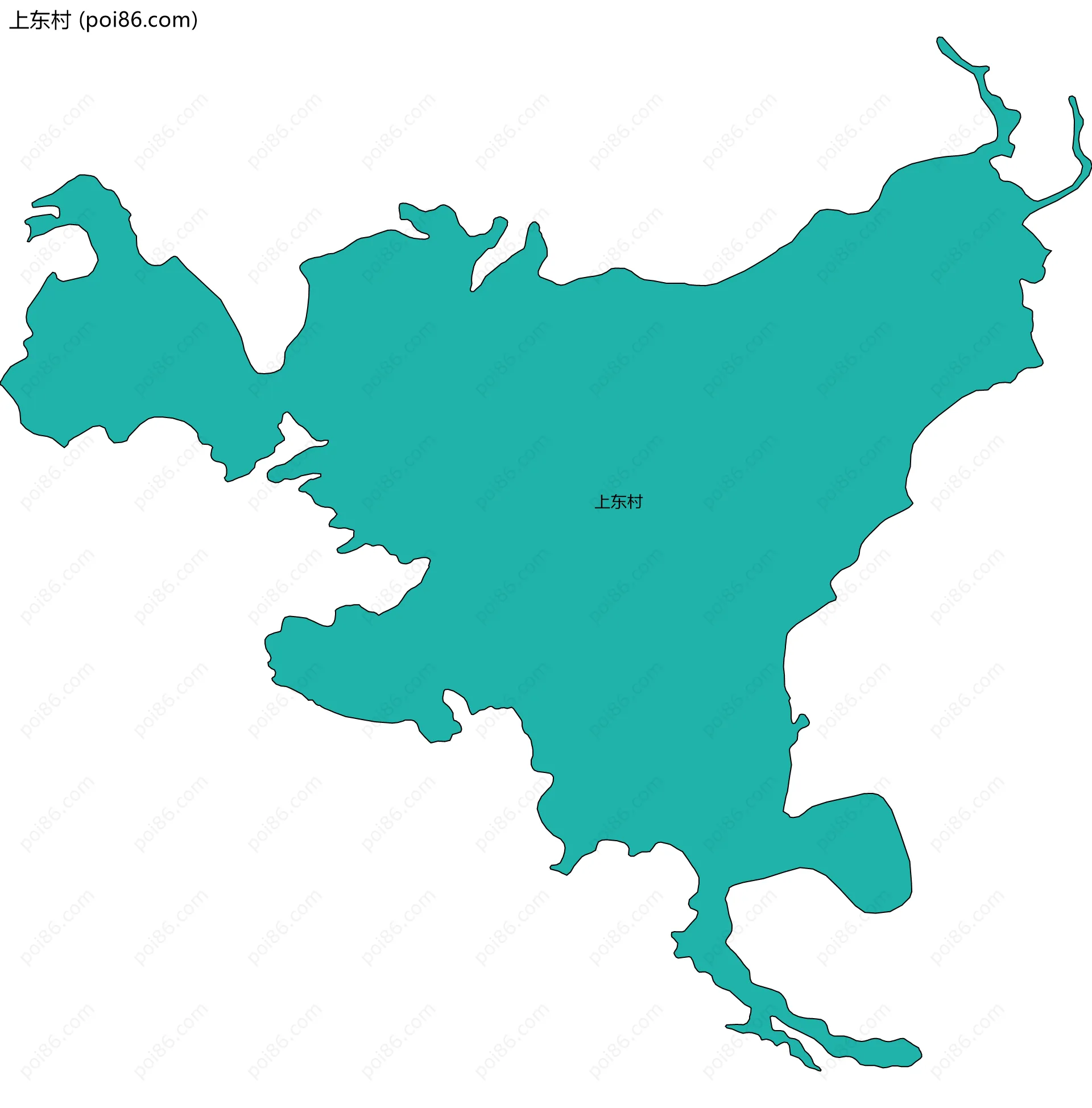 上东村边界地图