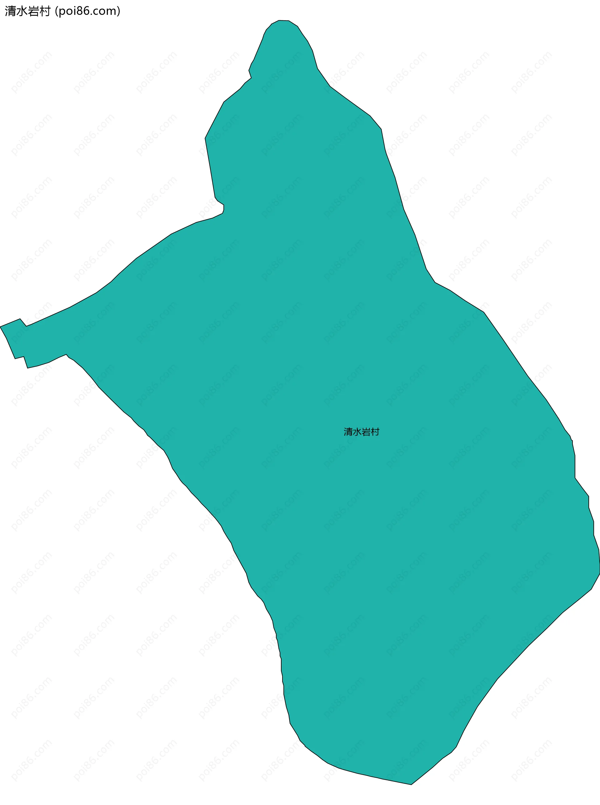 清水岩村边界地图