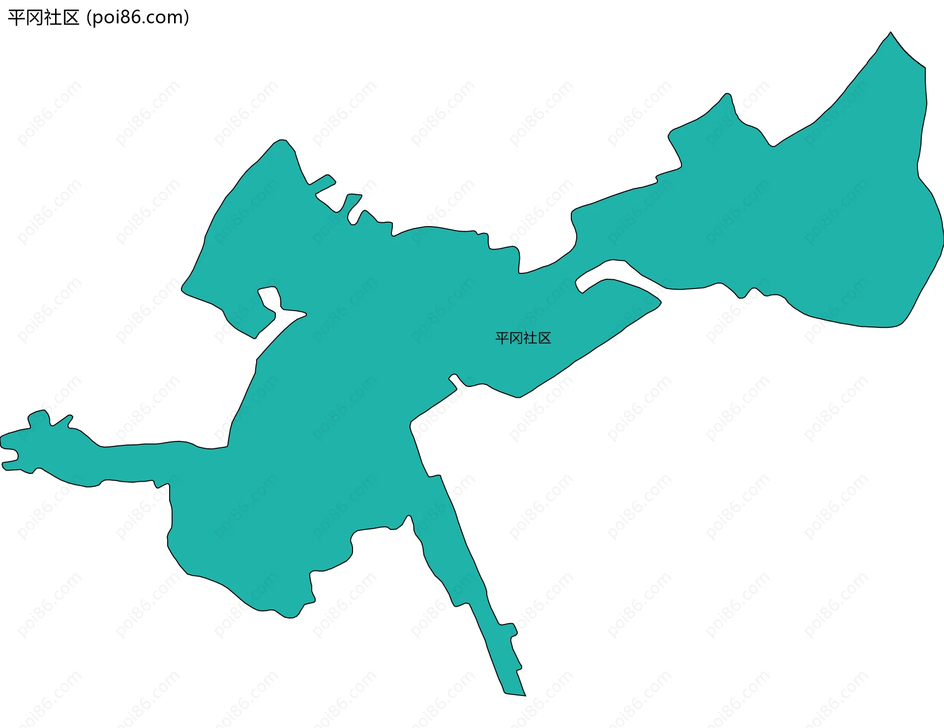 平冈社区边界地图