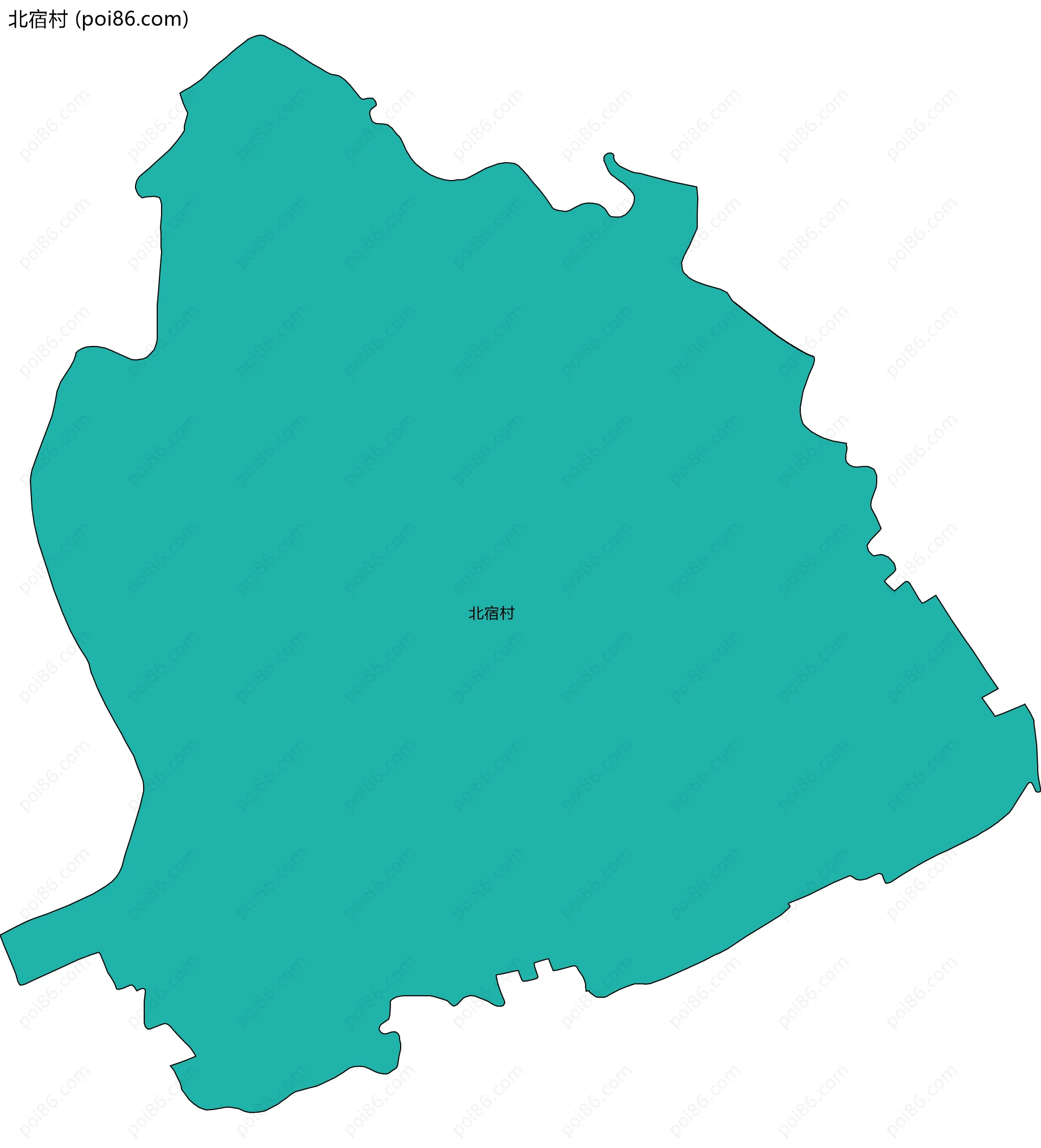北宿村边界地图