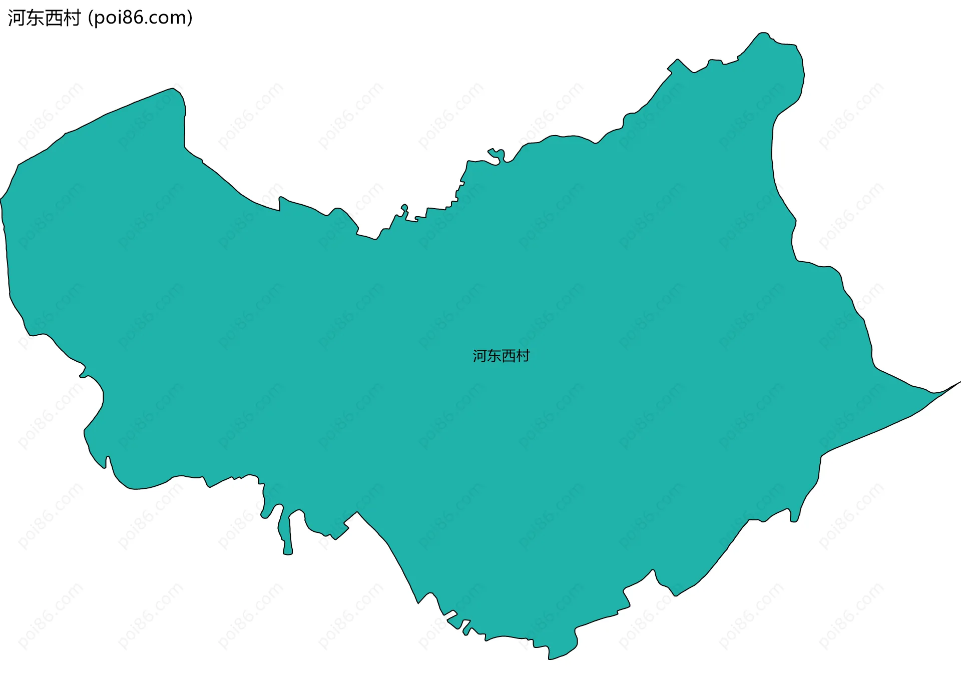 河东西村边界地图