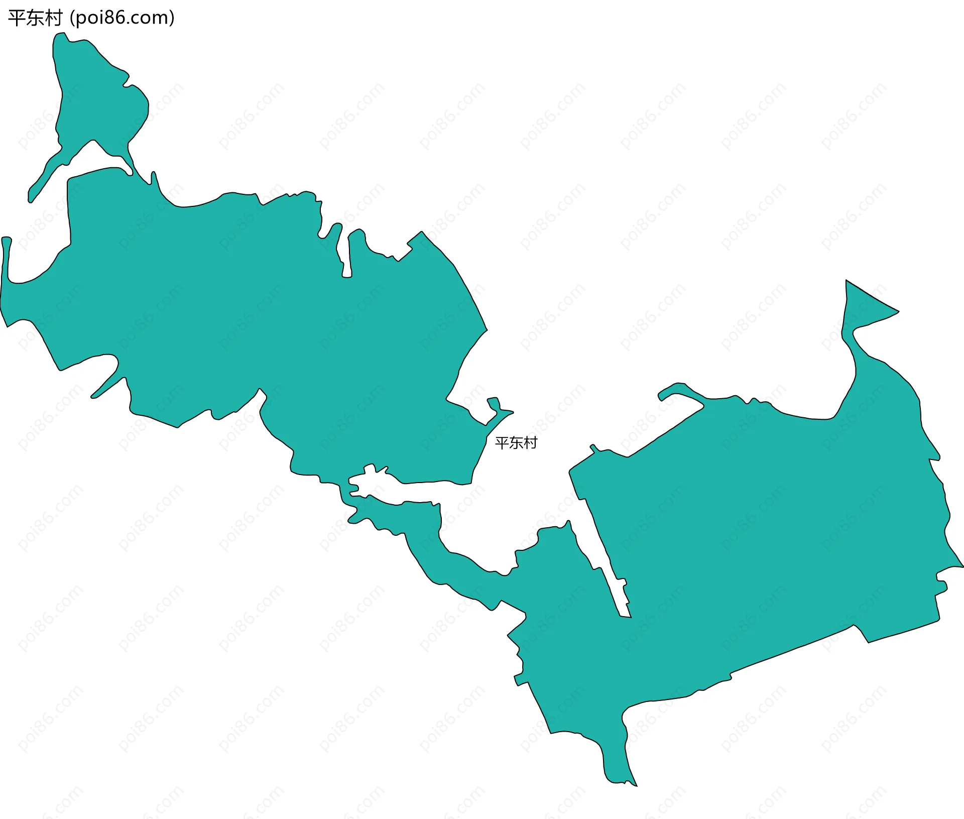 平东村边界地图