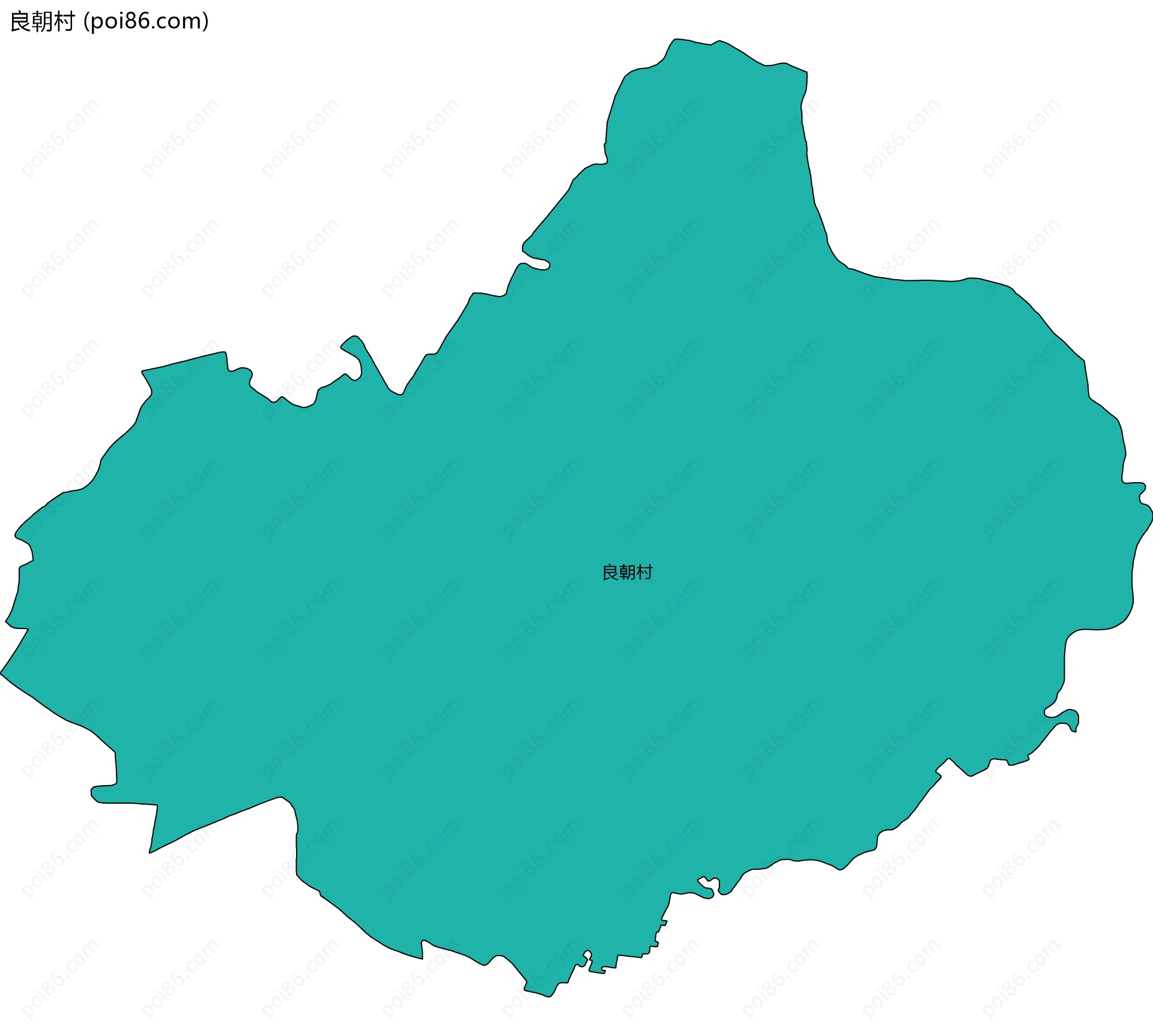 良朝村边界地图