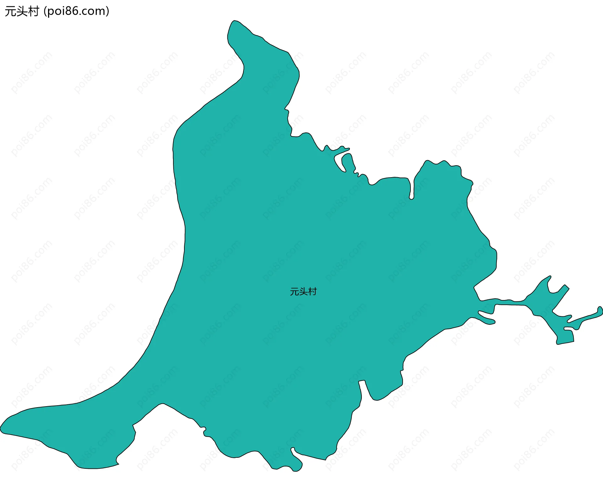 元头村边界地图