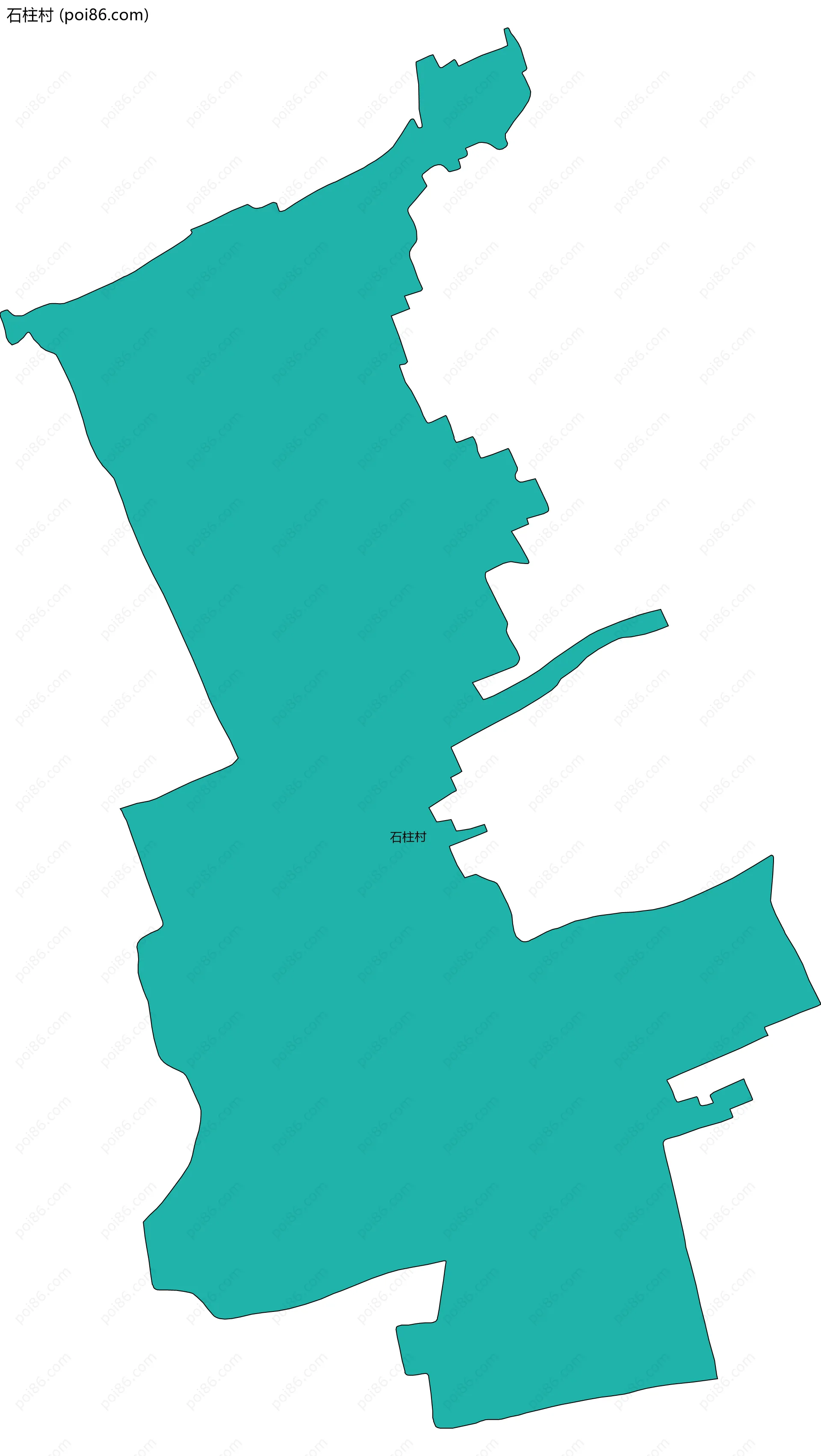 石柱村边界地图