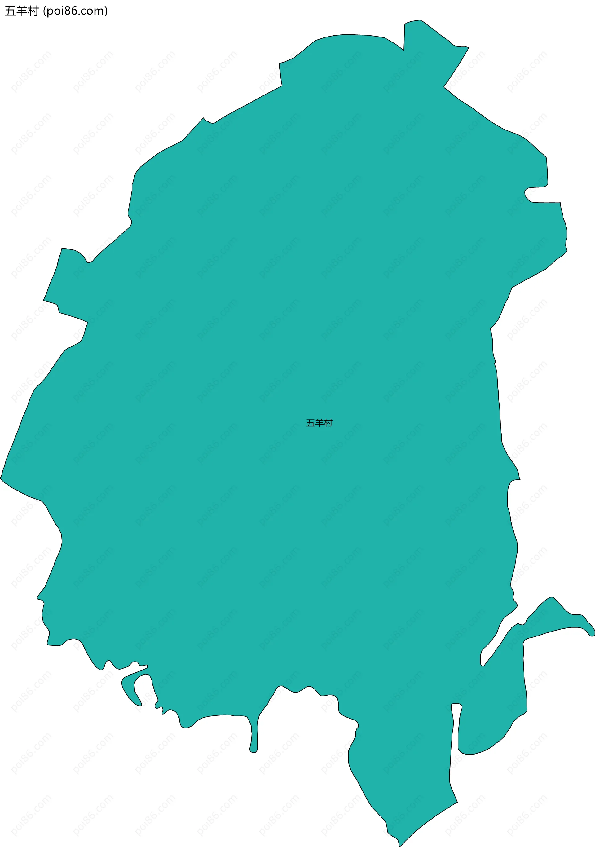 五羊村边界地图