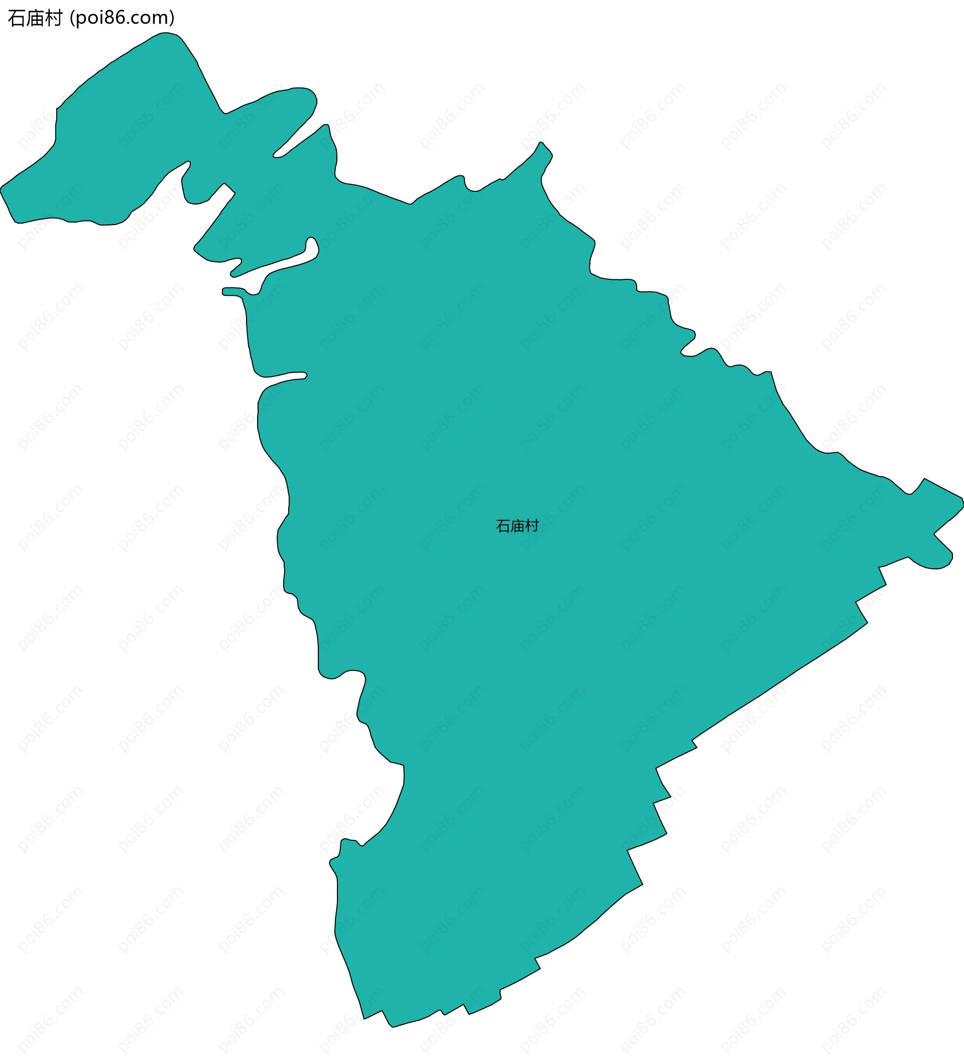 石庙村边界地图