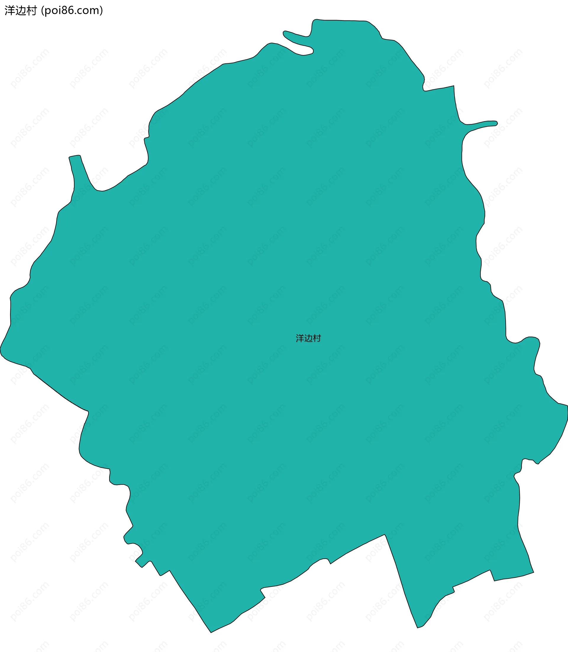 洋边村边界地图