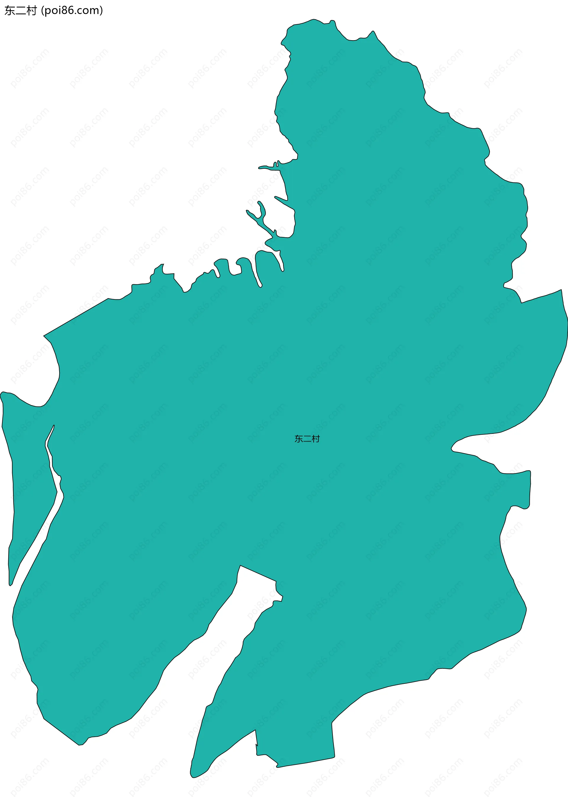 东二村边界地图