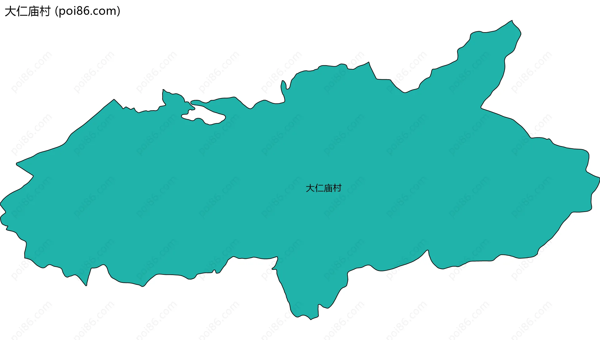 大仁庙村边界地图