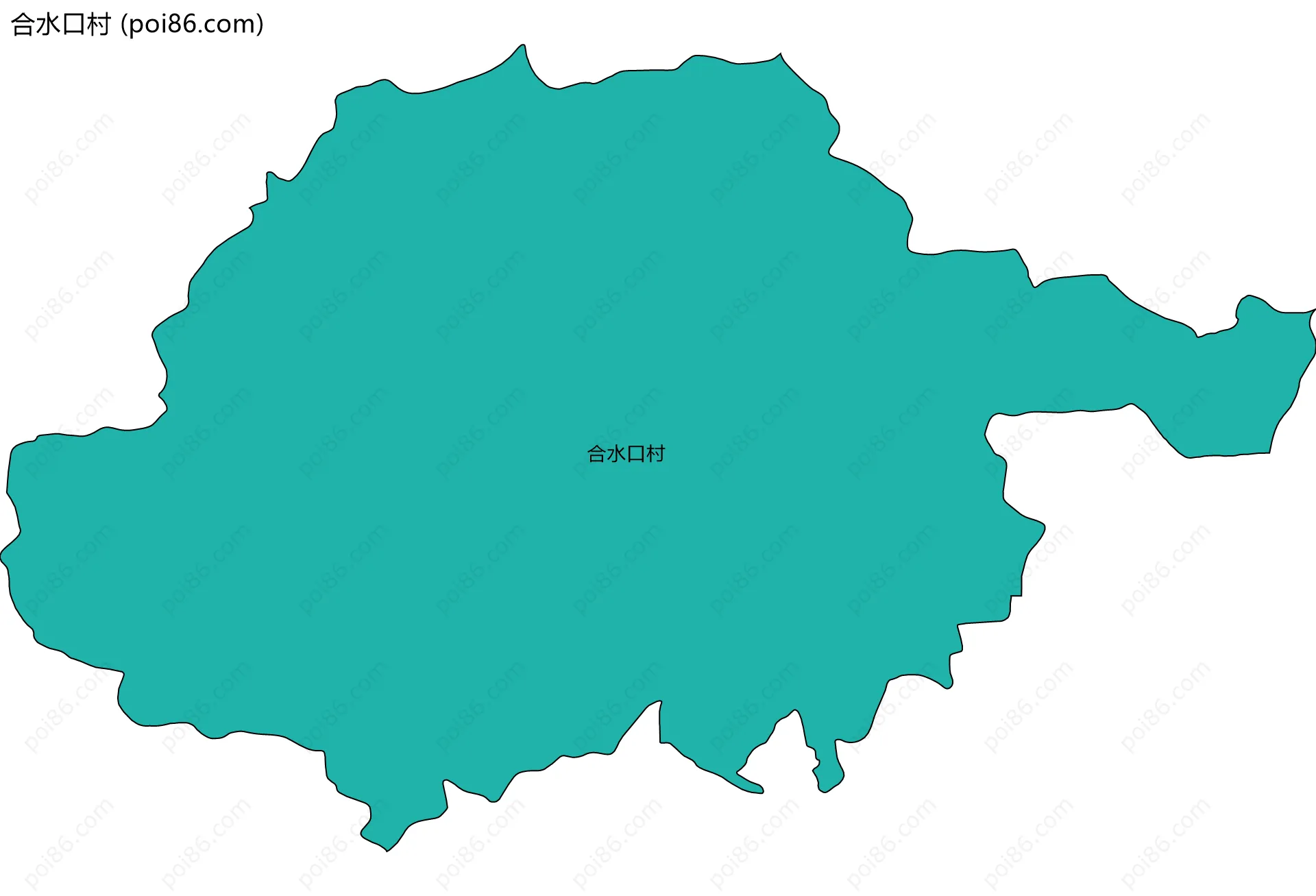 合水口村边界地图