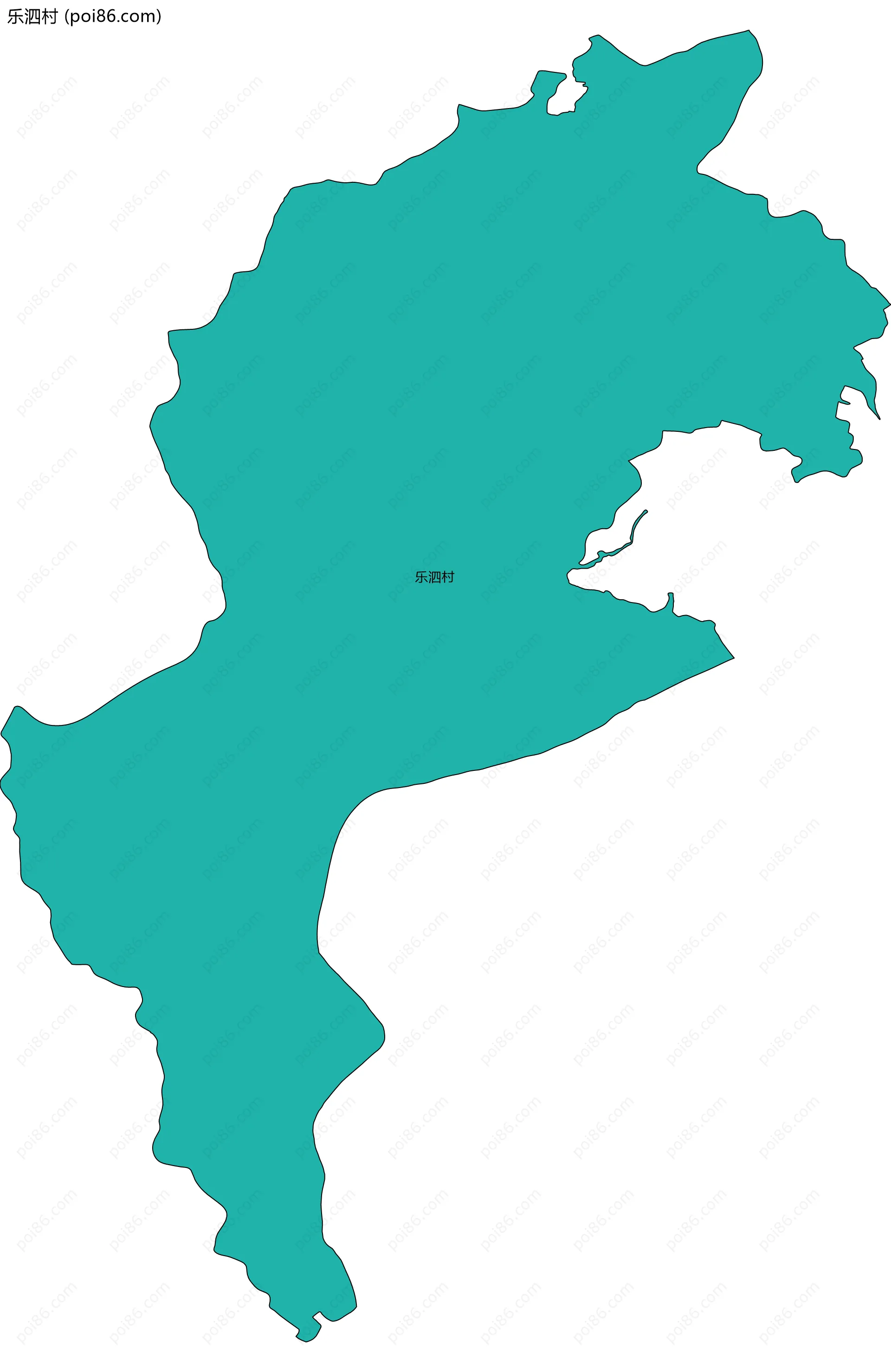 乐泗村边界地图