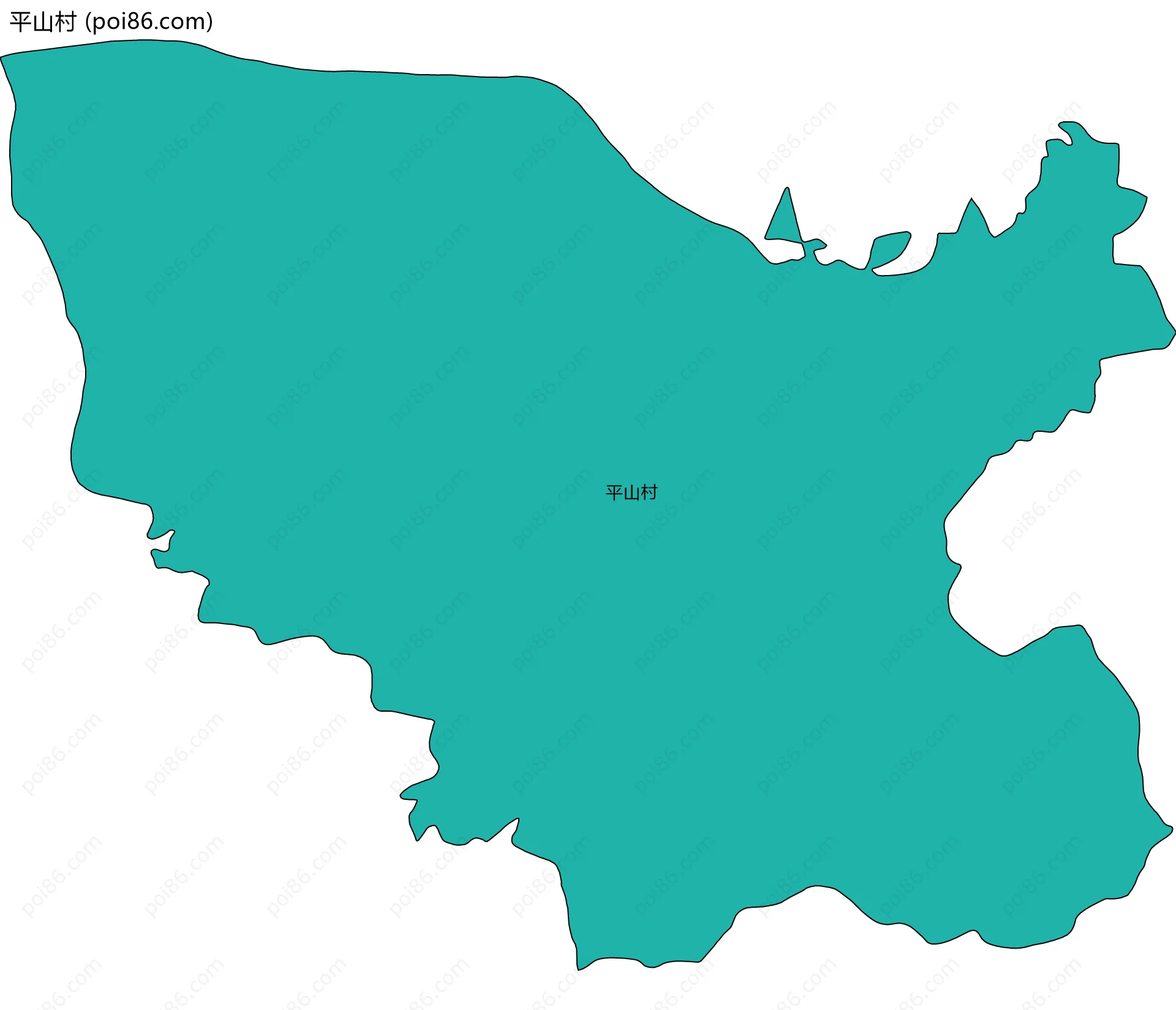 平山村边界地图