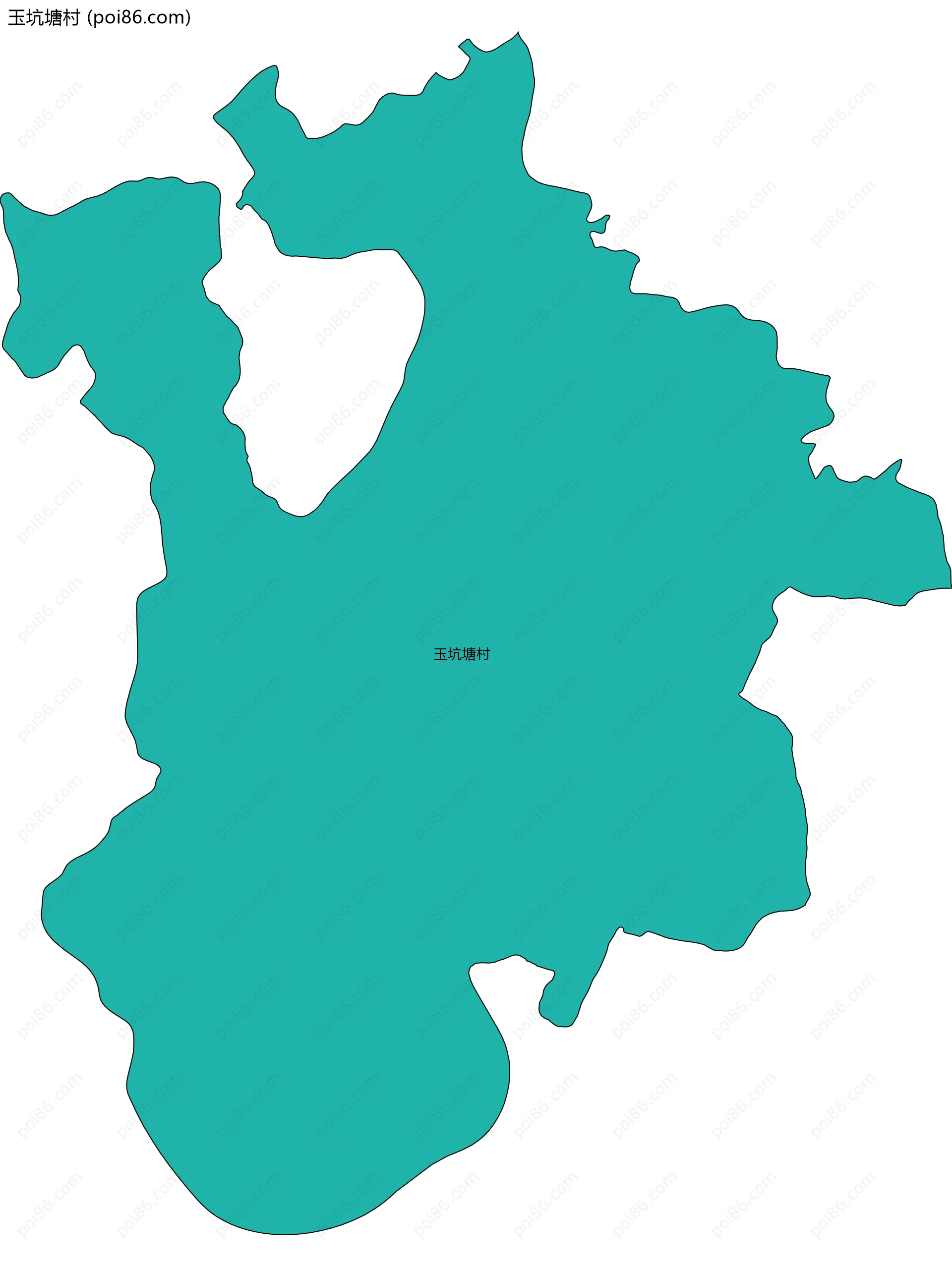 玉坑塘村边界地图