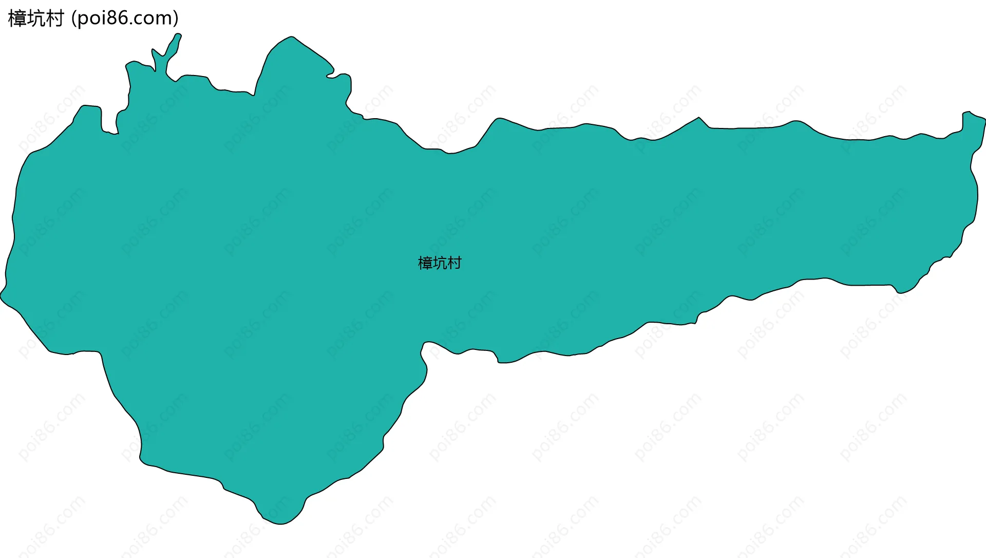 樟坑村边界地图