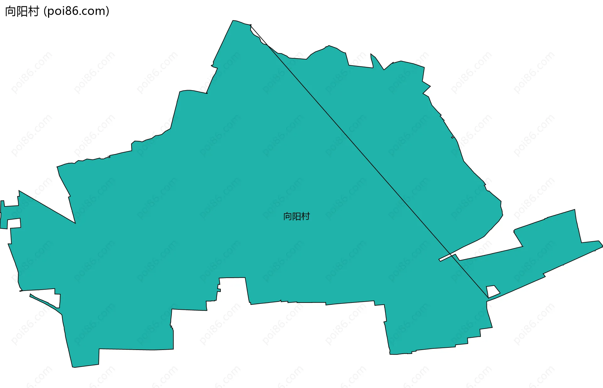 向阳村边界地图