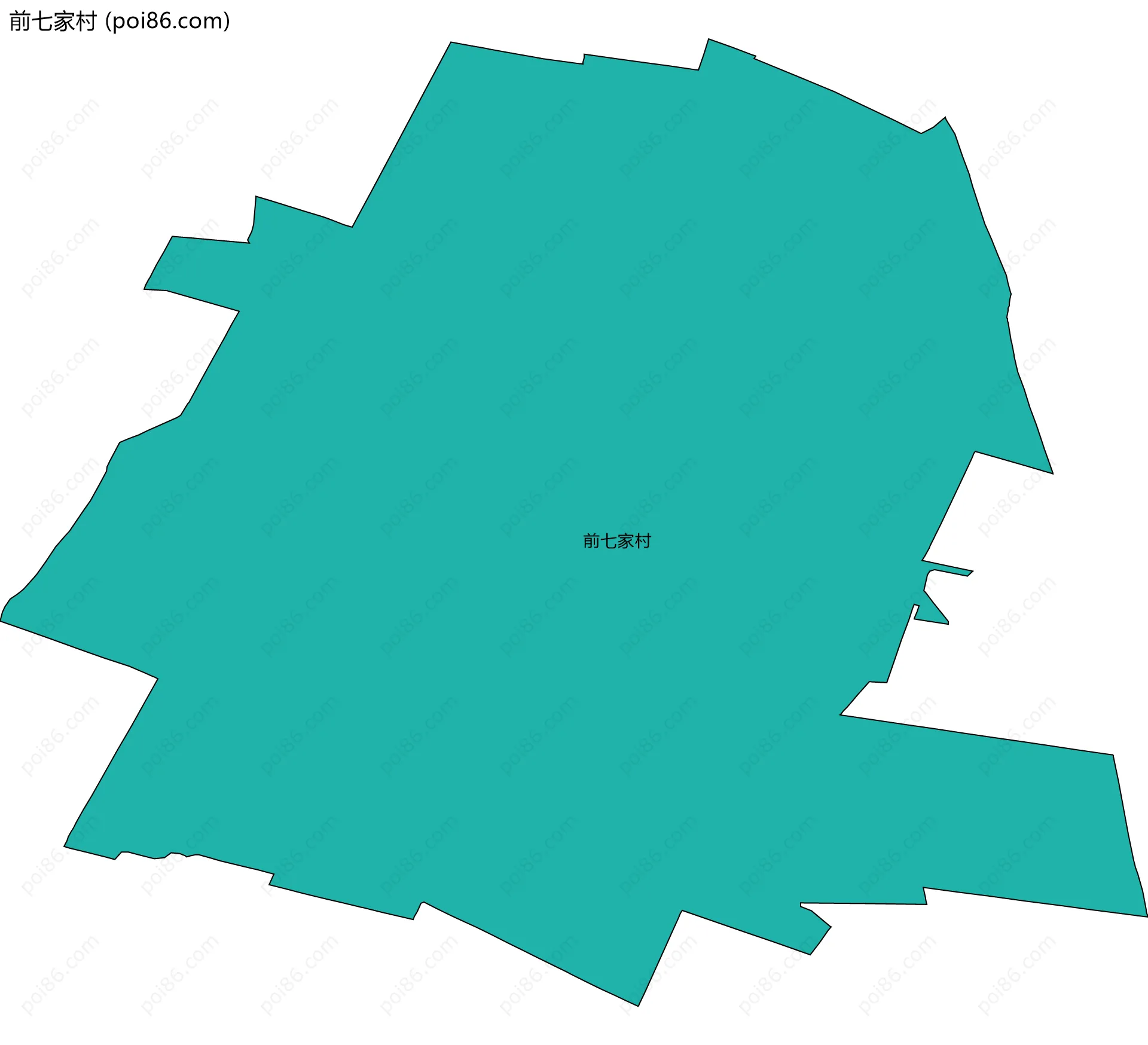 前七家村边界地图
