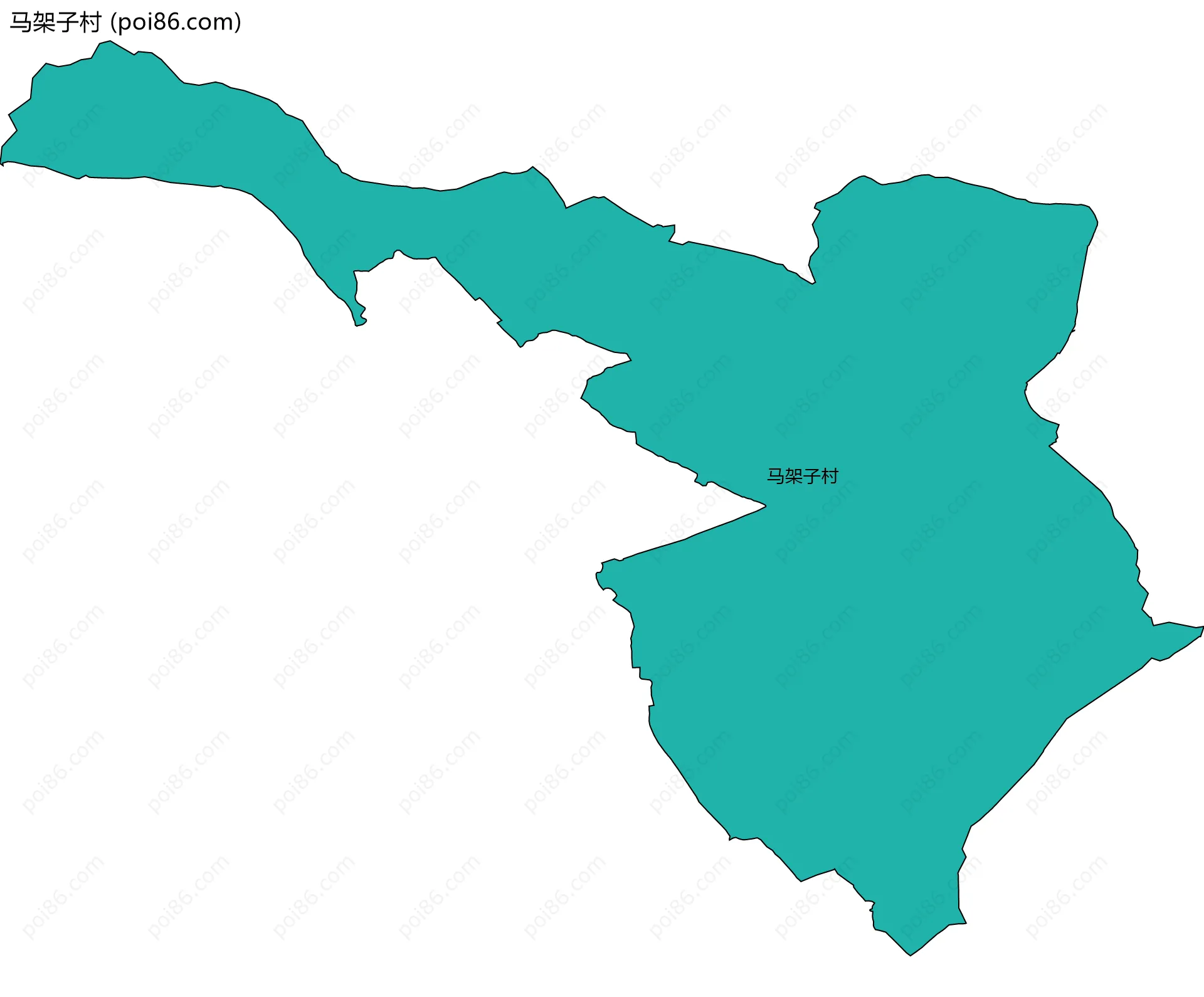 马架子村边界地图