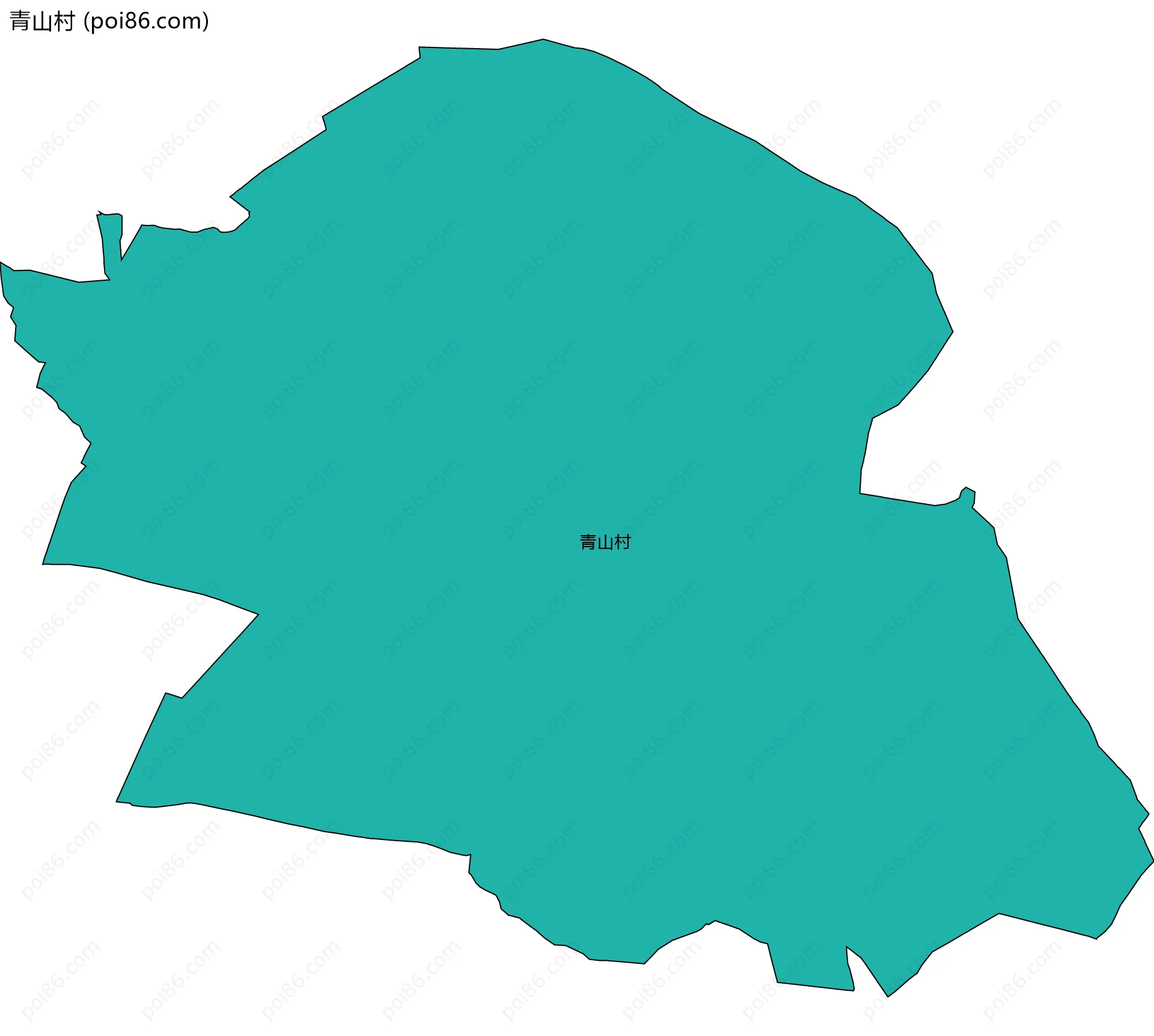 青山村边界地图