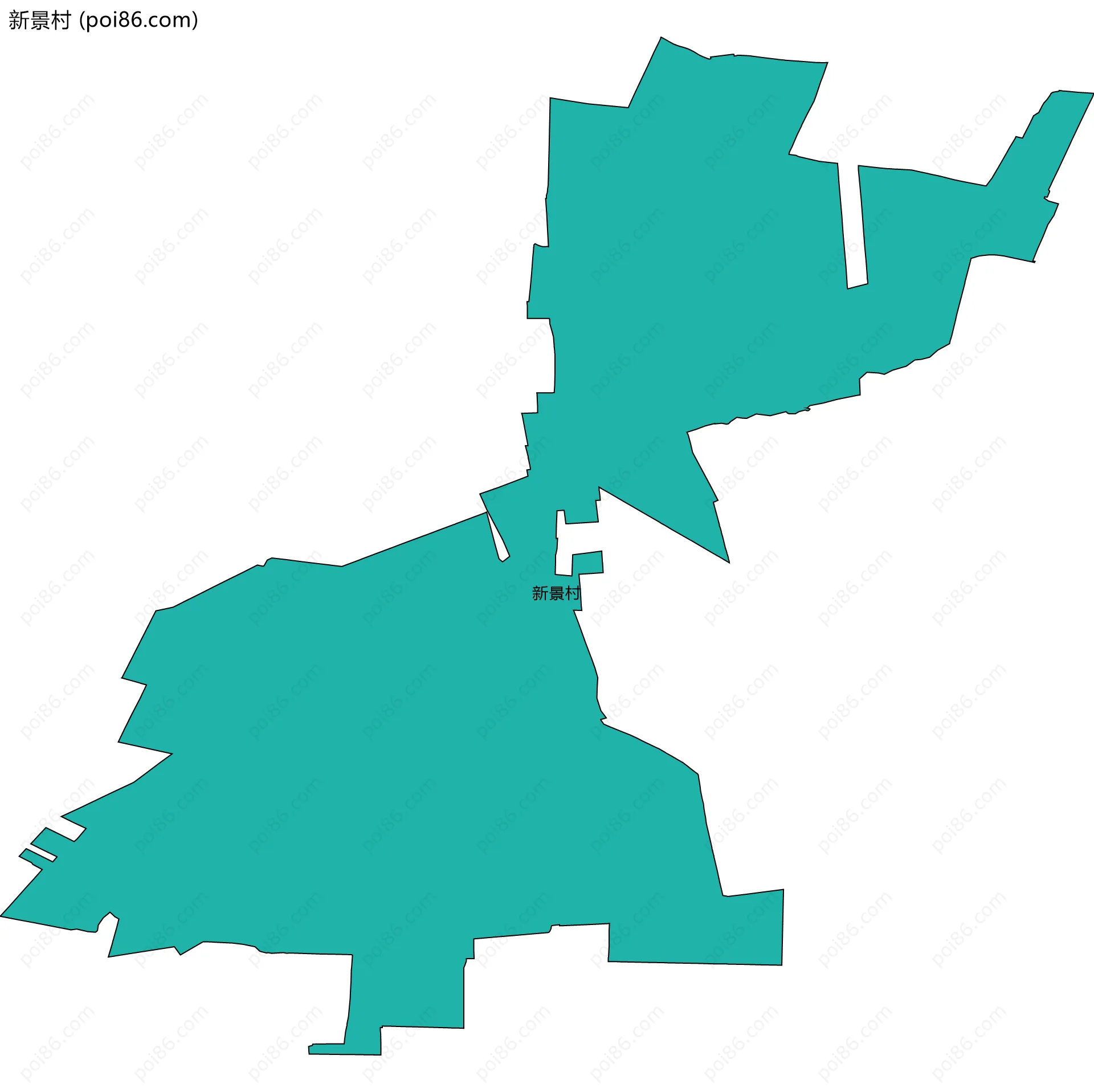 新景村边界地图