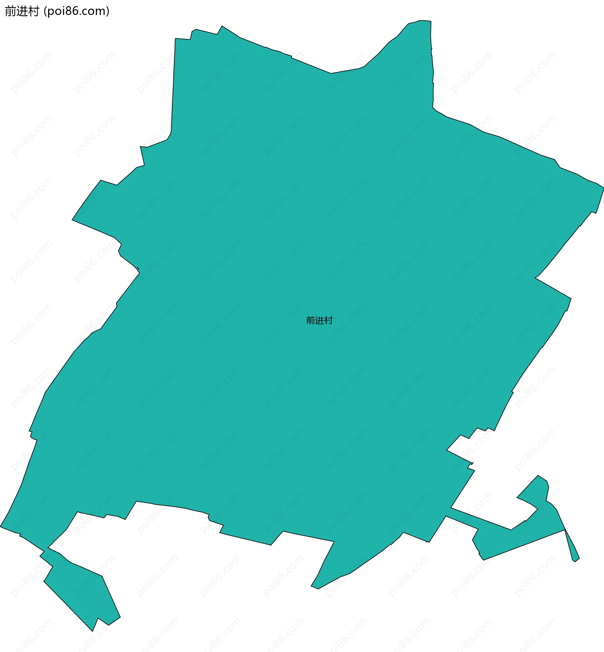 前进村边界地图