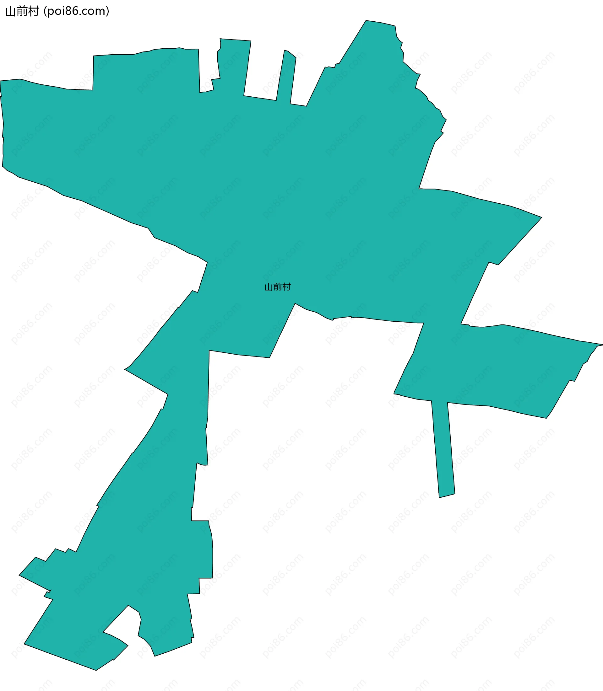 山前村边界地图