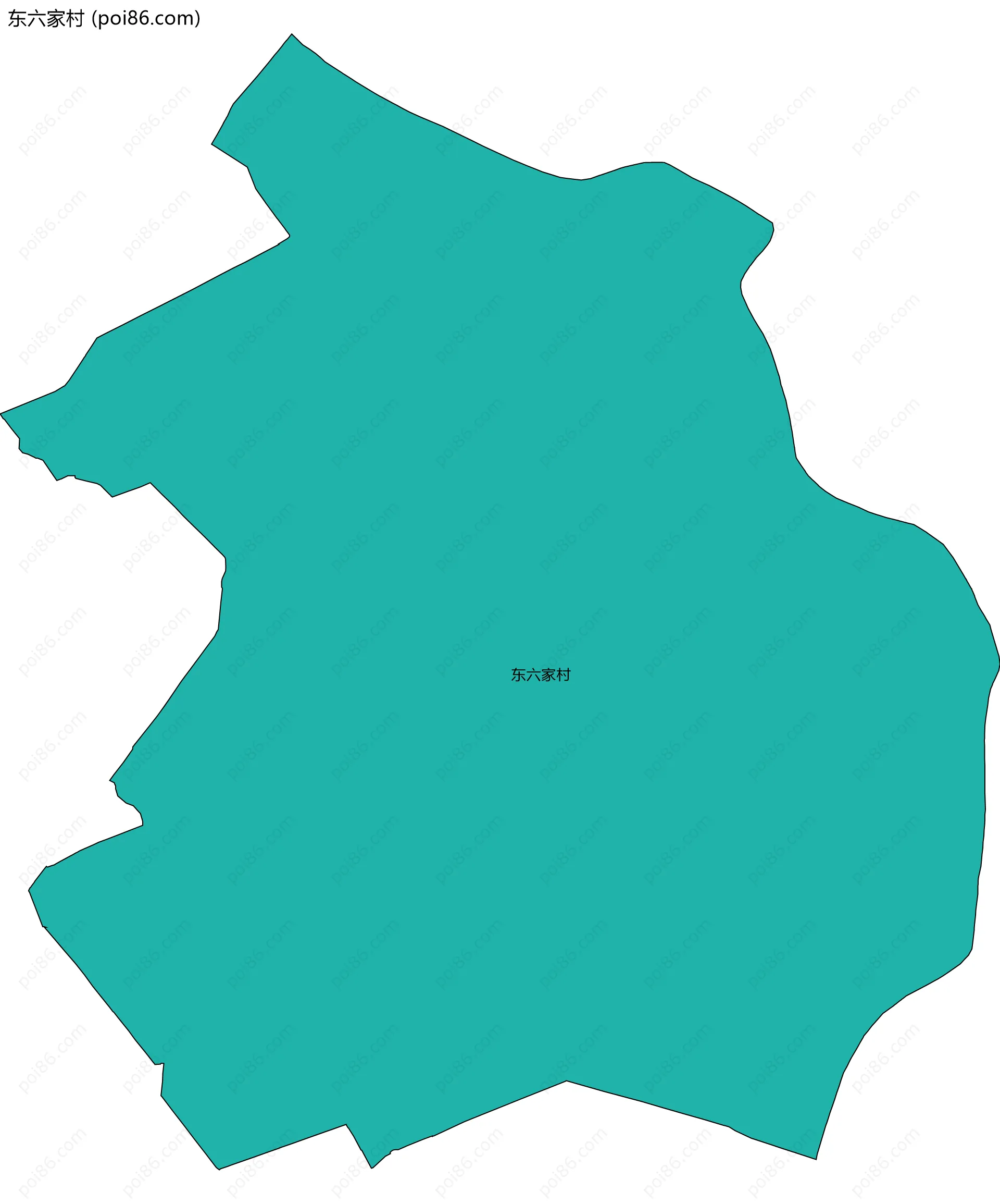 东六家村边界地图