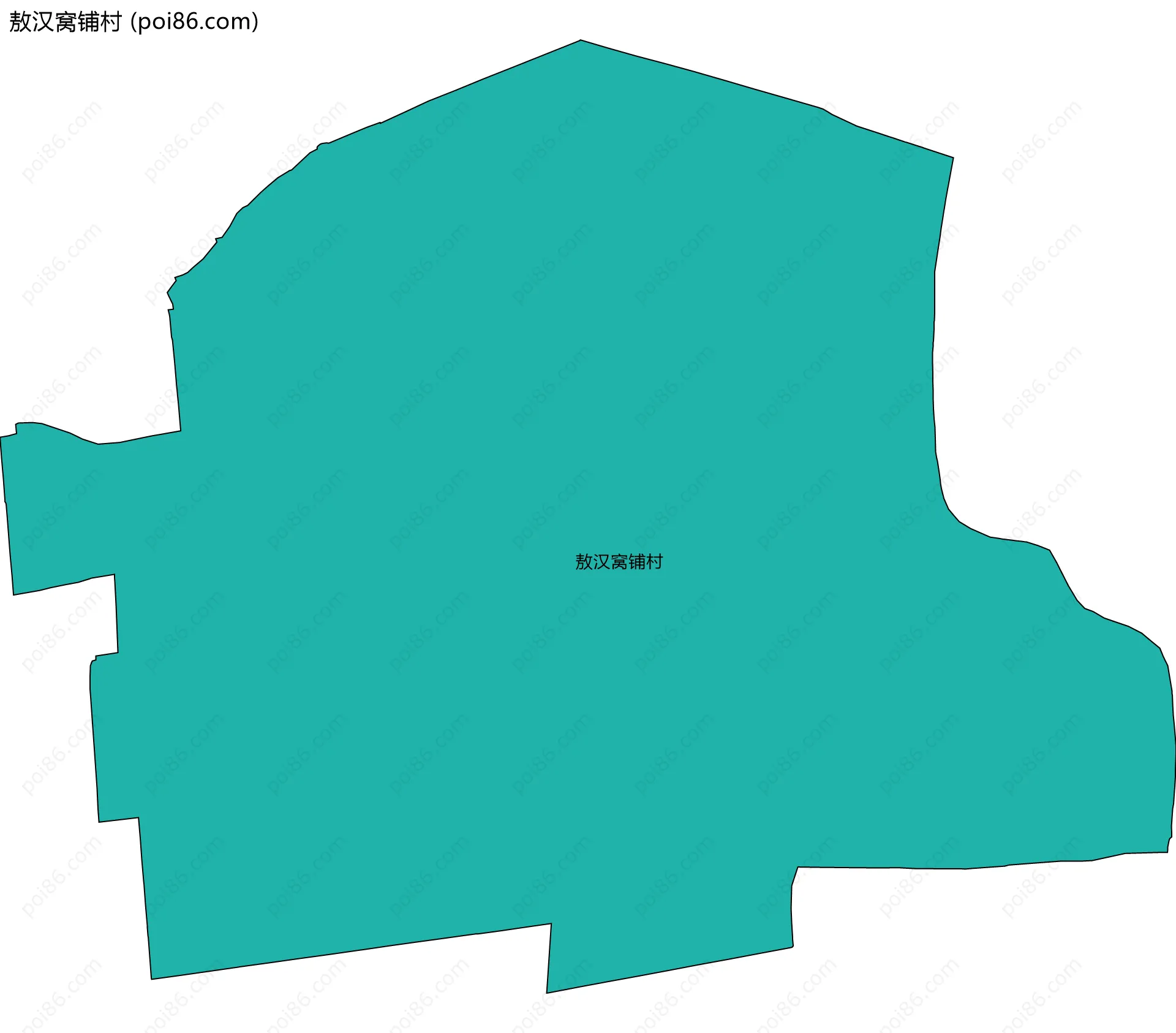 敖汉窝铺村边界地图