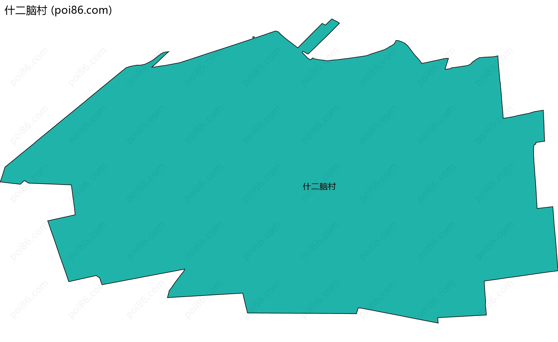什二脑村边界地图