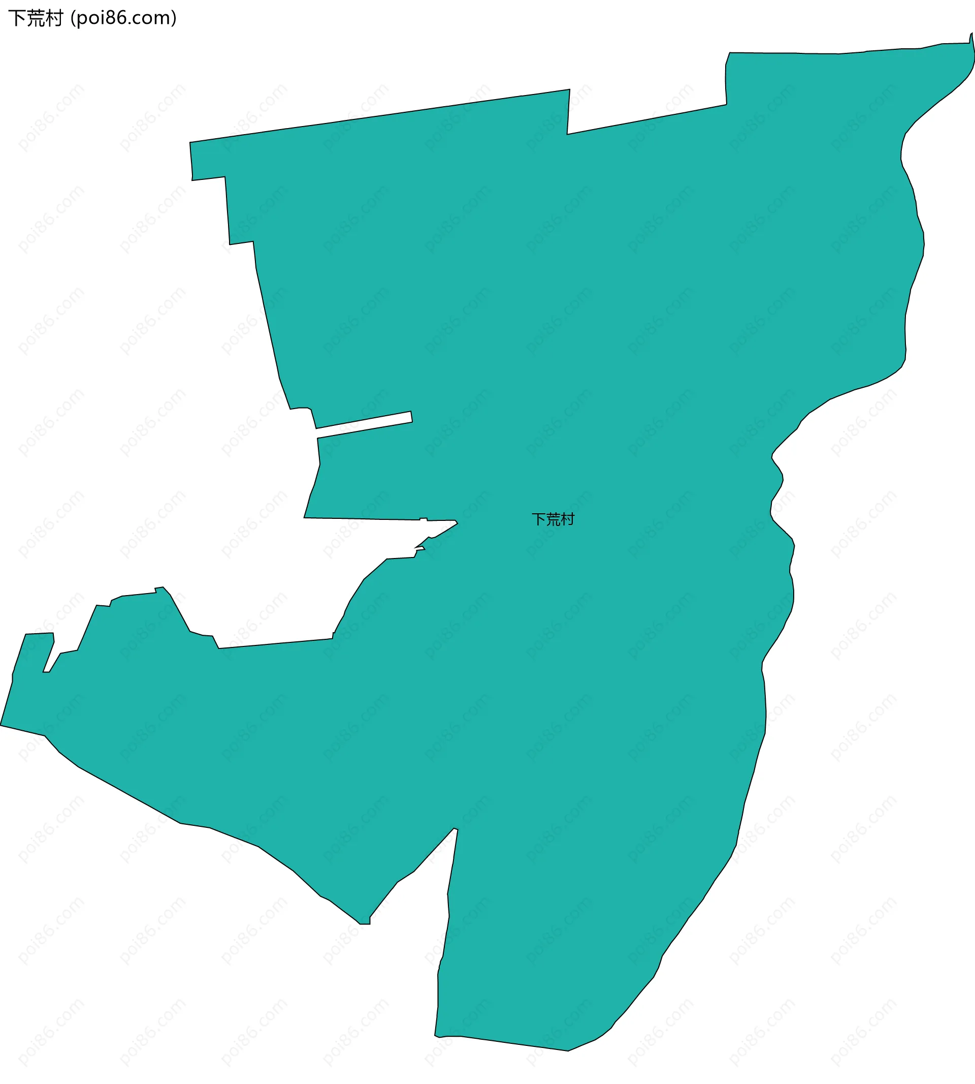 下荒村边界地图