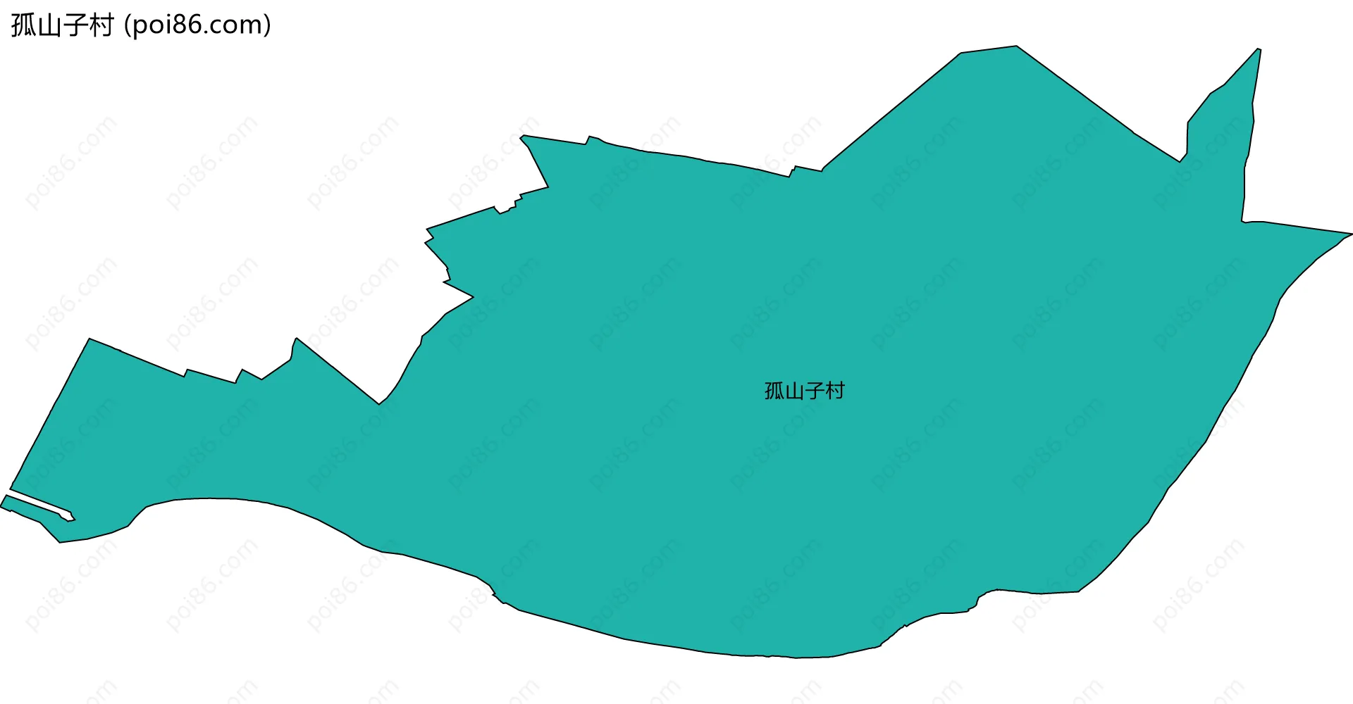 孤山子村边界地图