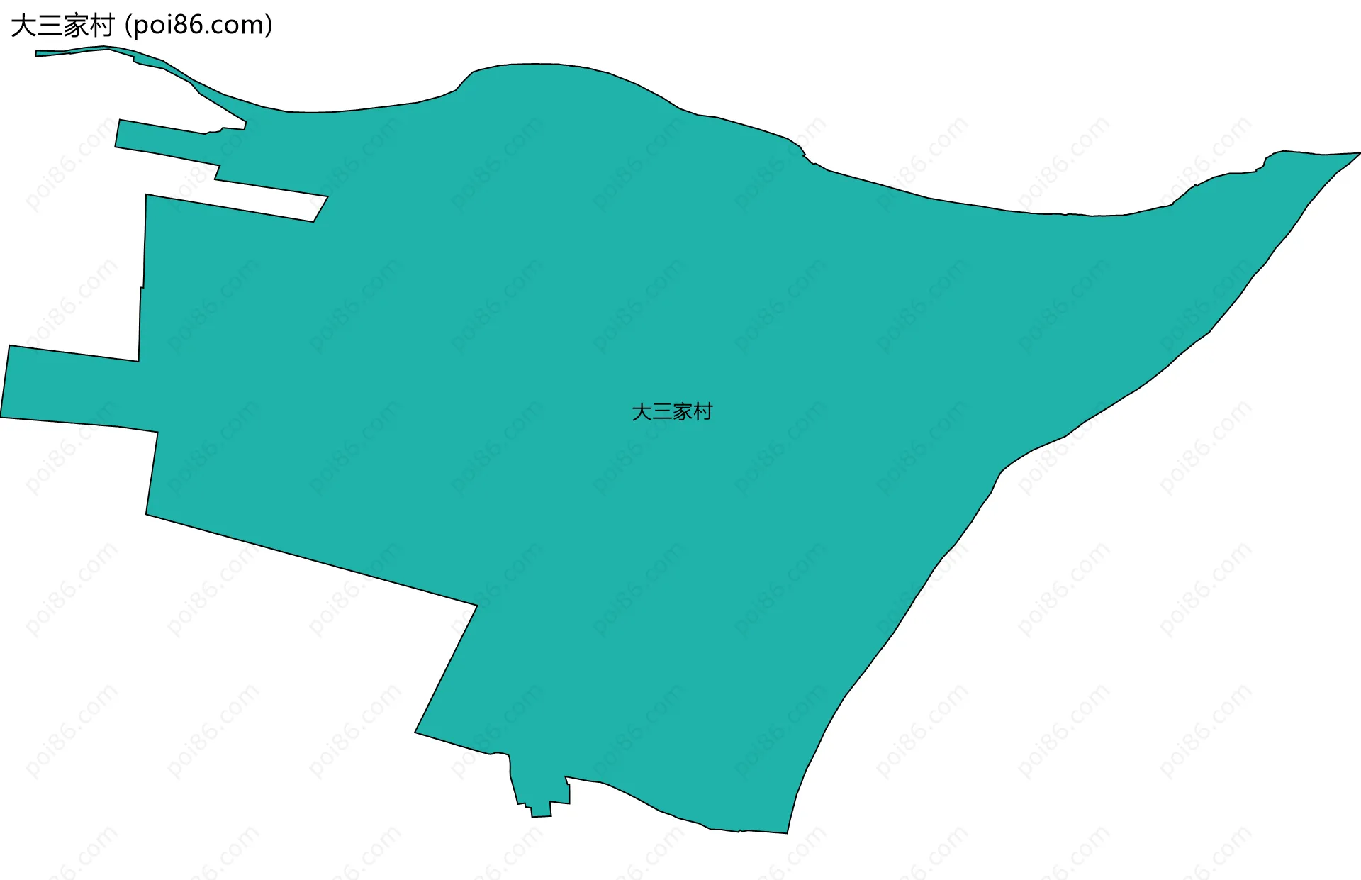 大三家村边界地图