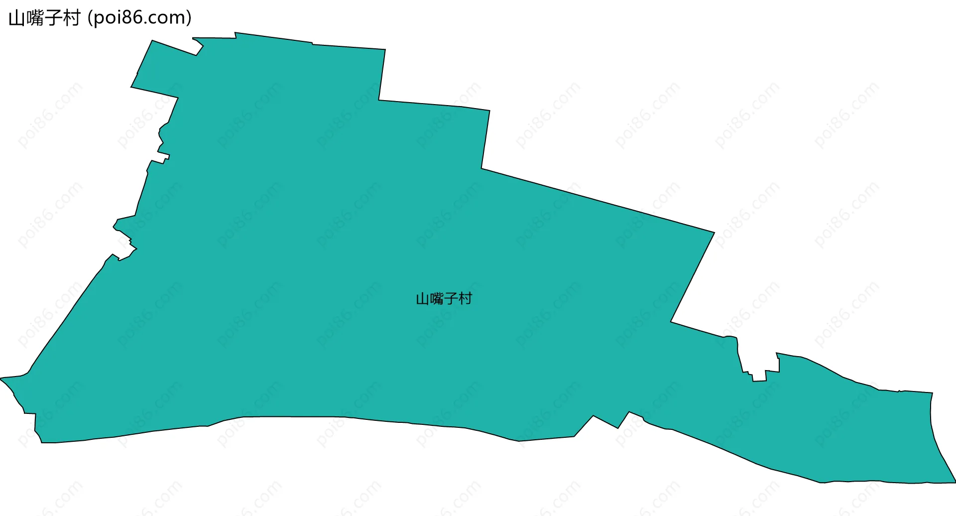 山嘴子村边界地图
