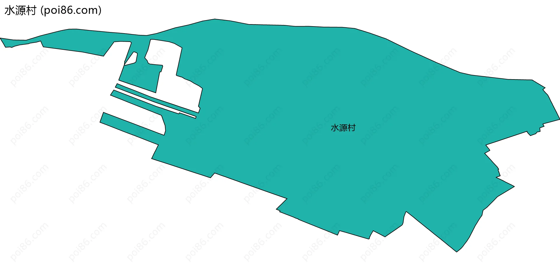 水源村边界地图