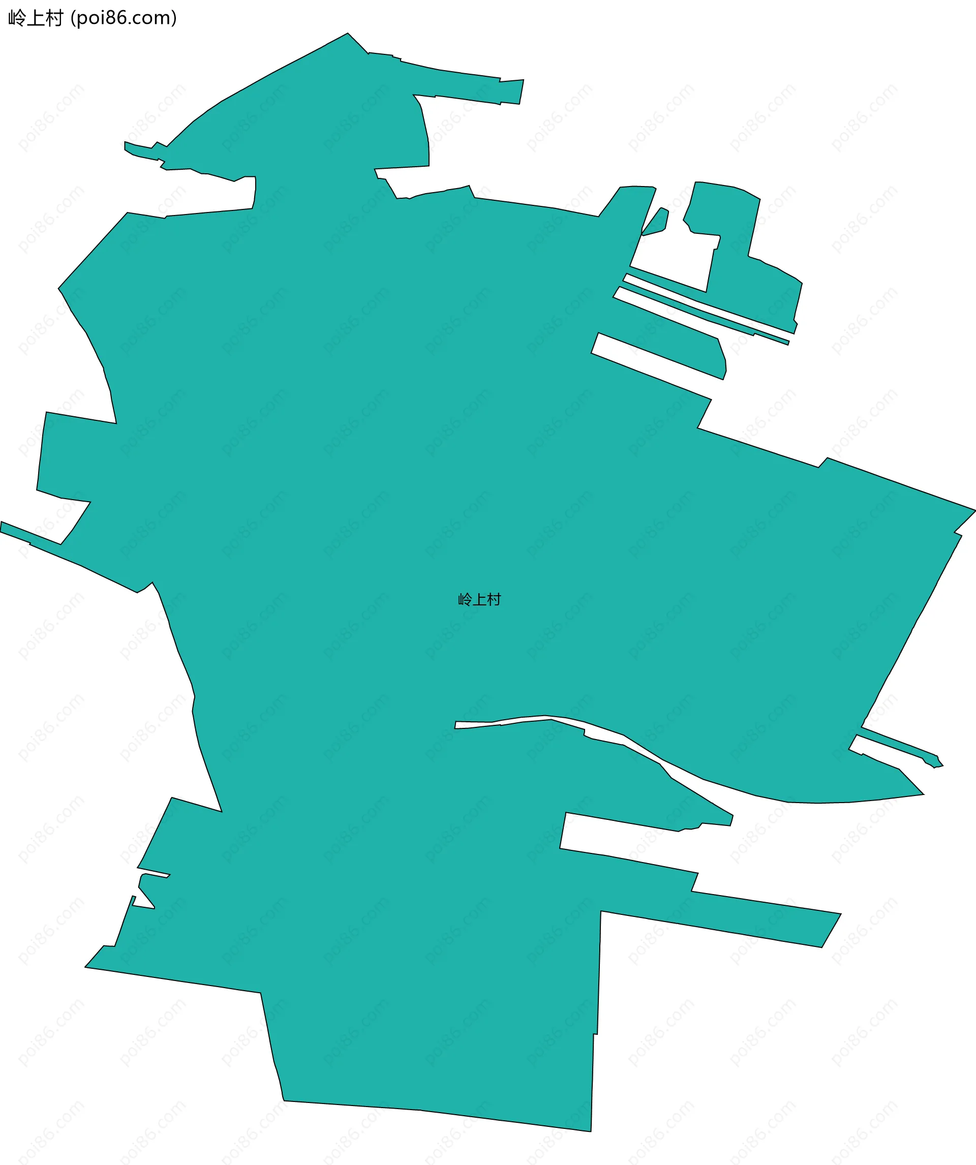 岭上村边界地图