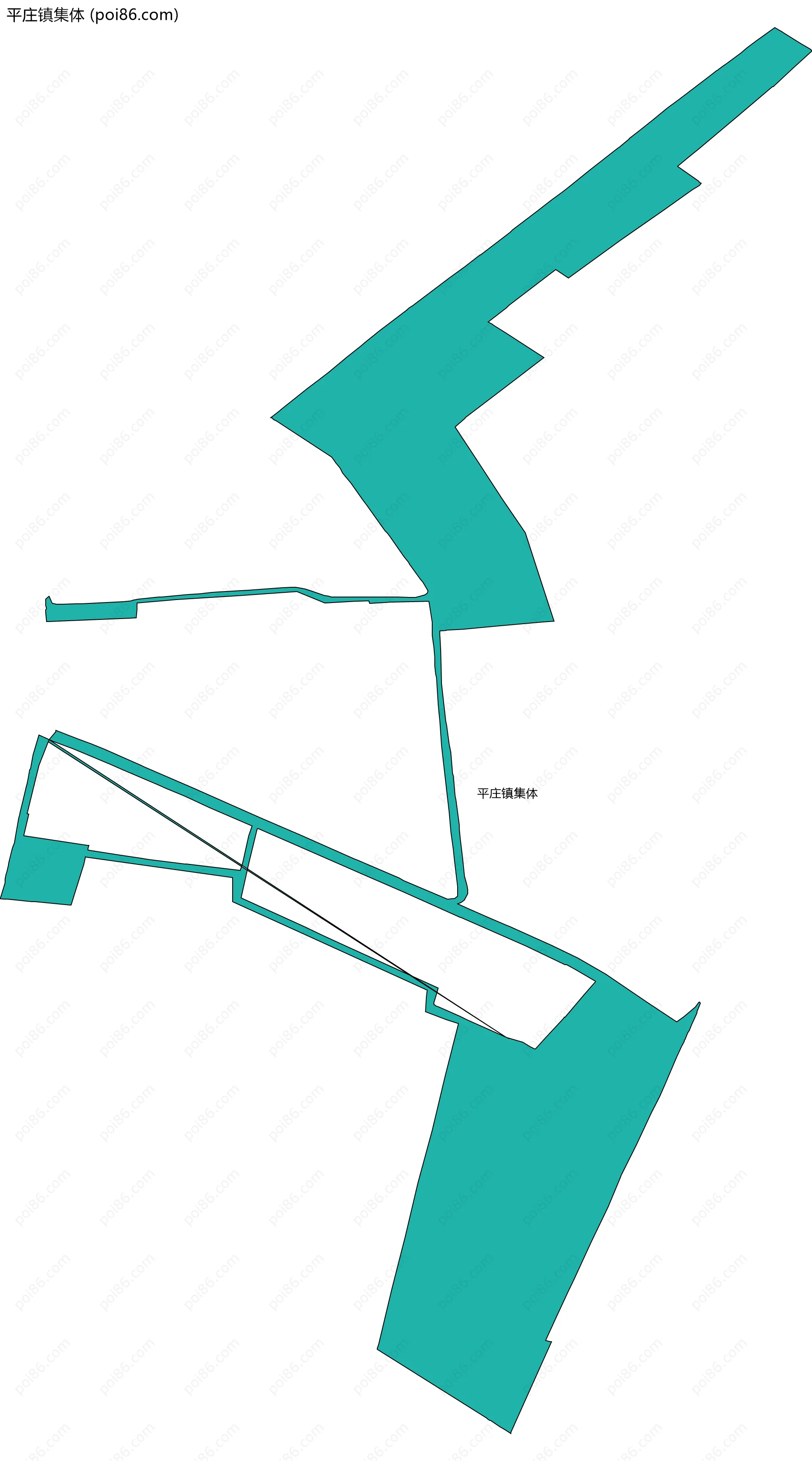 平庄镇集体边界地图