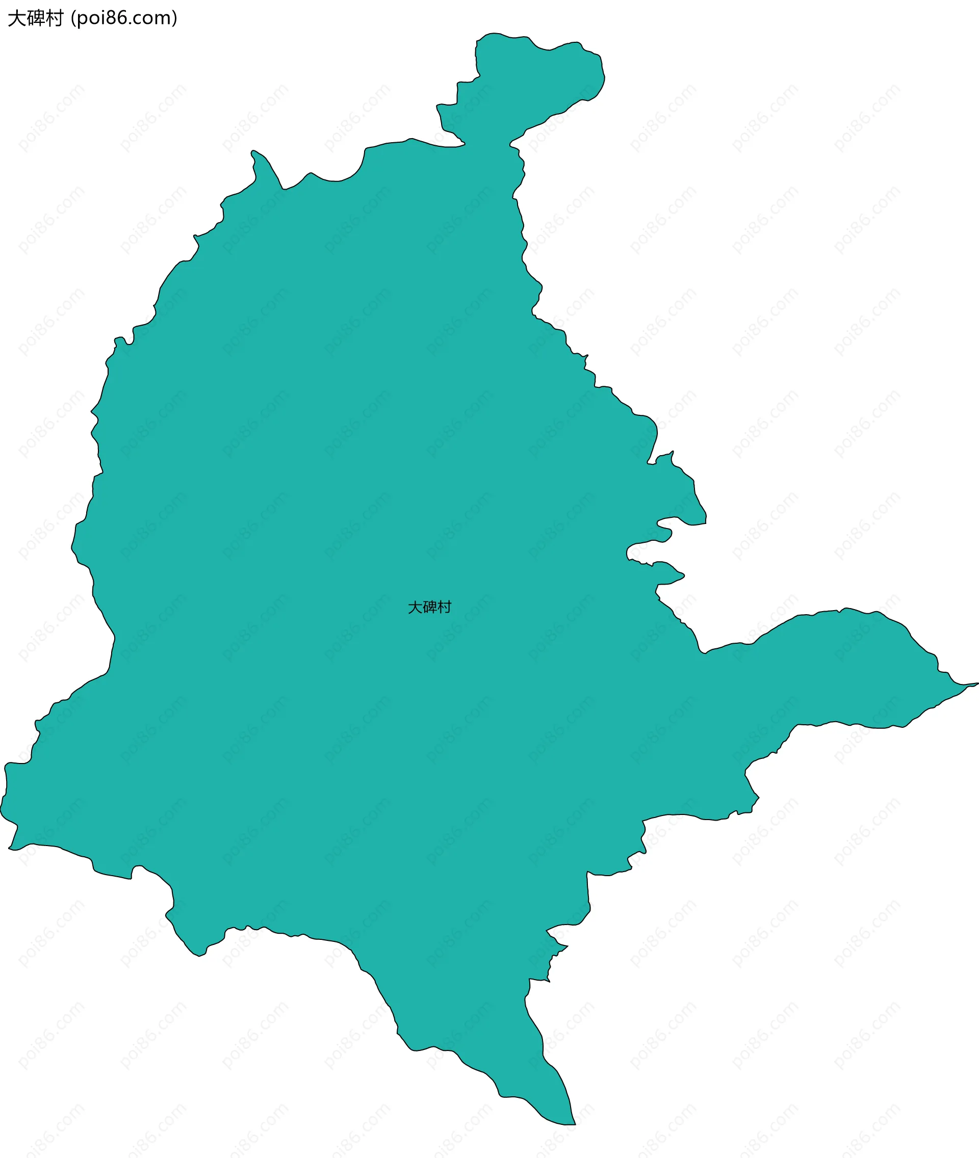 大碑村边界地图