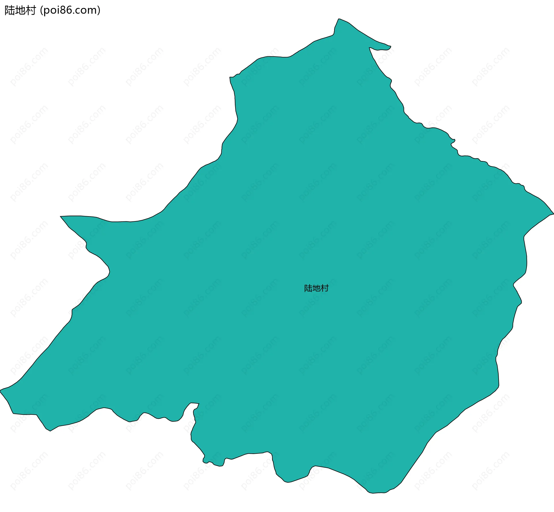 陆地村边界地图