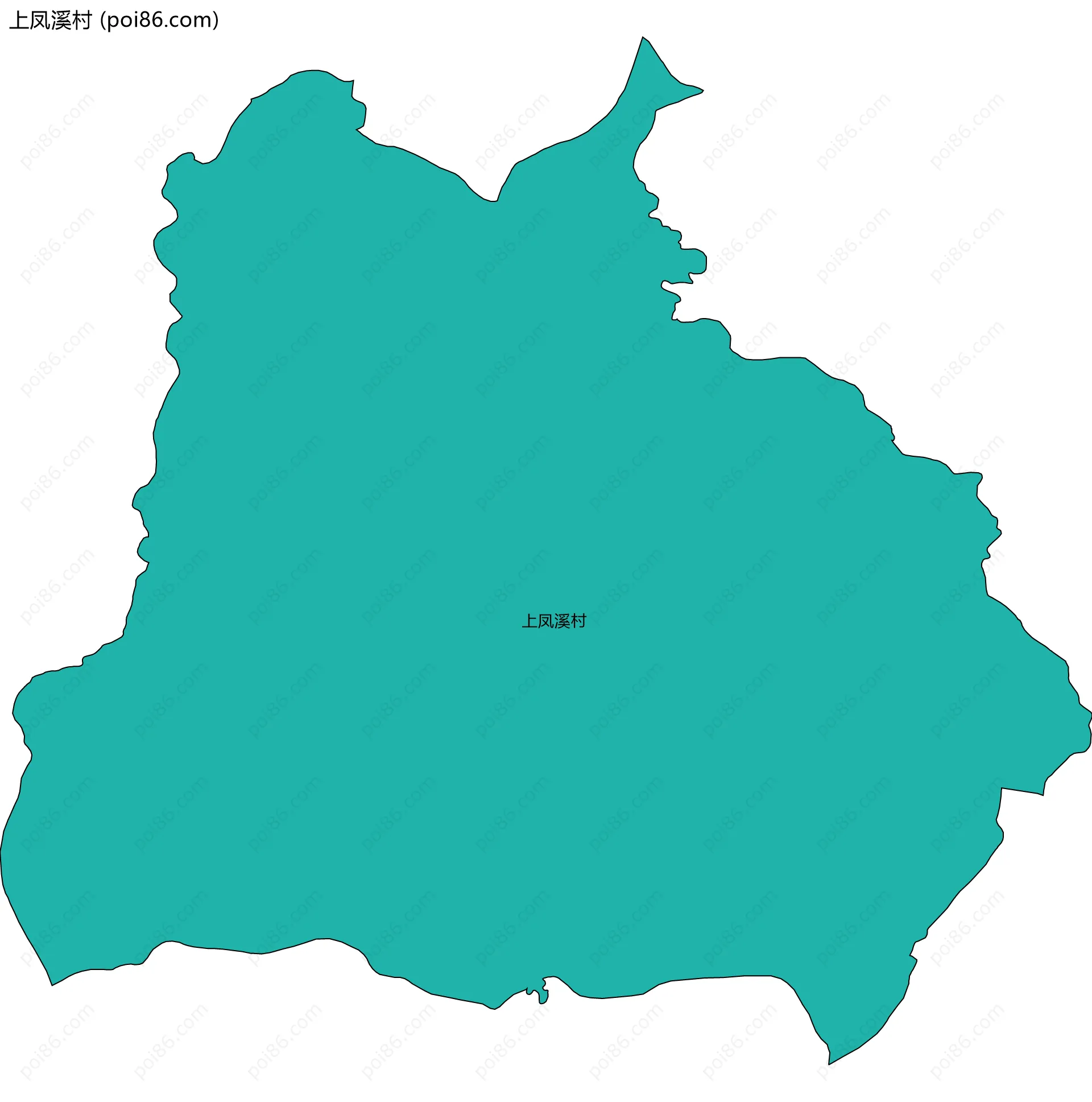 上凤溪村边界地图