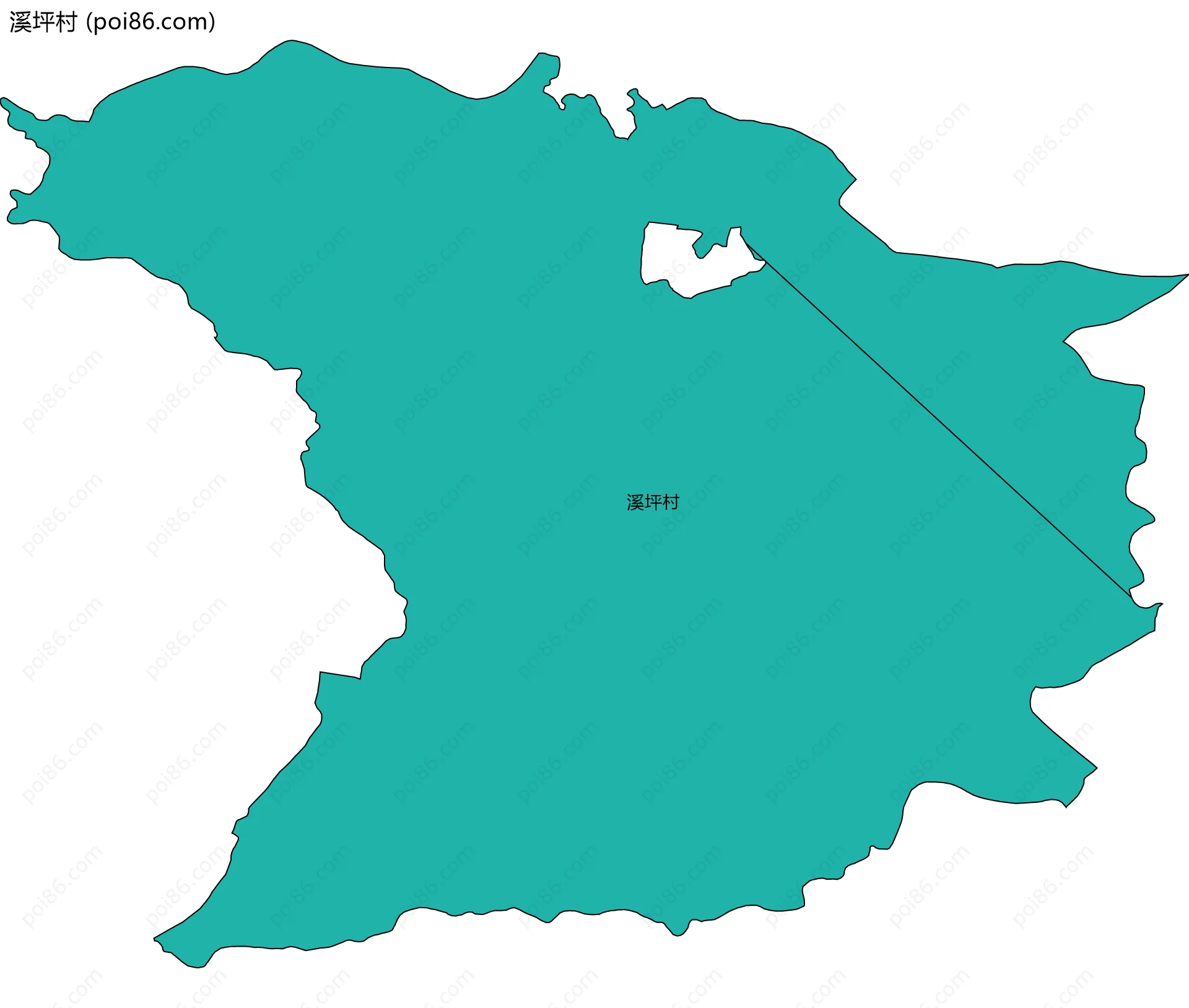 溪坪村边界地图