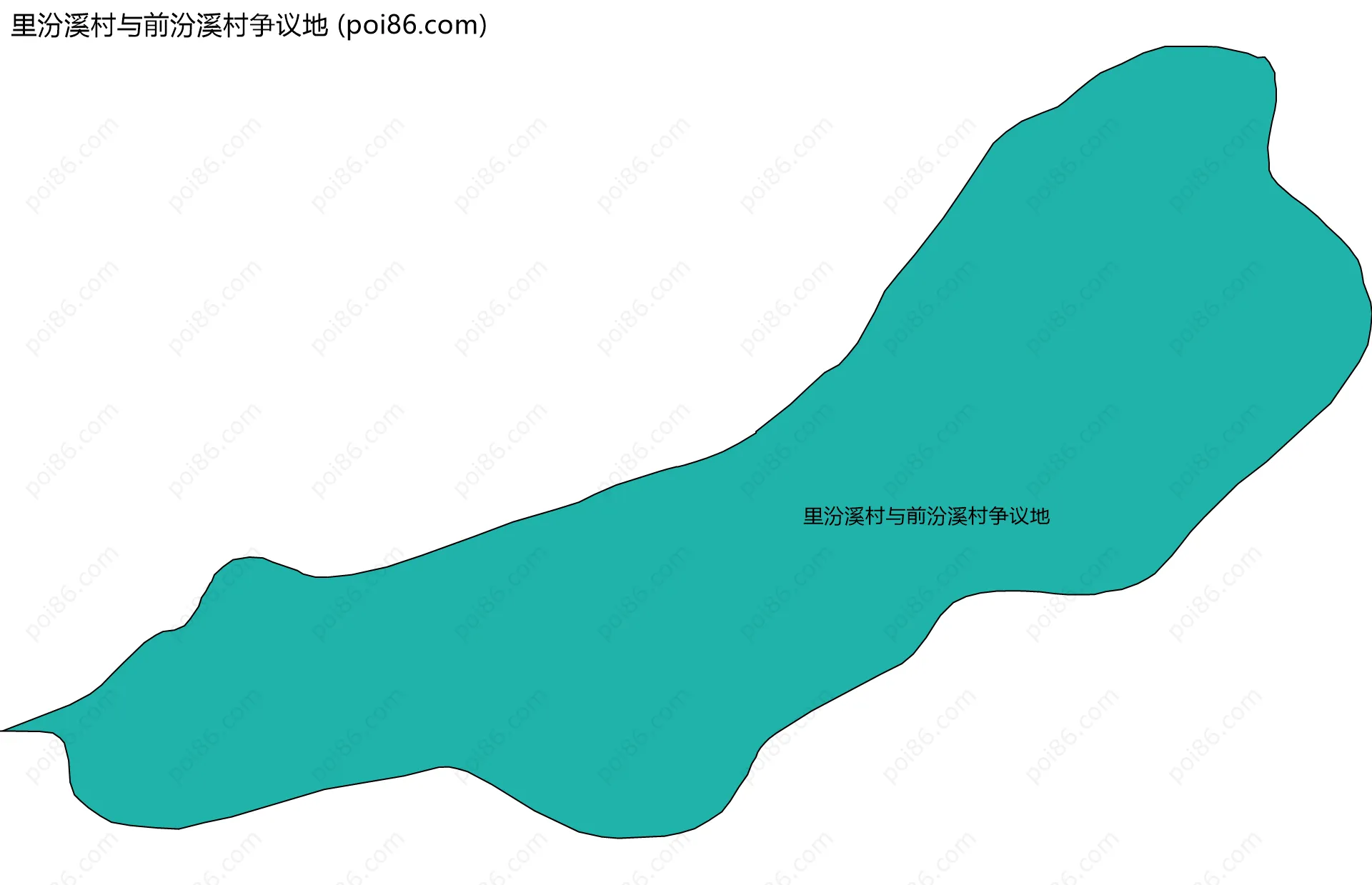 里汾溪村与前汾溪村争议地边界地图