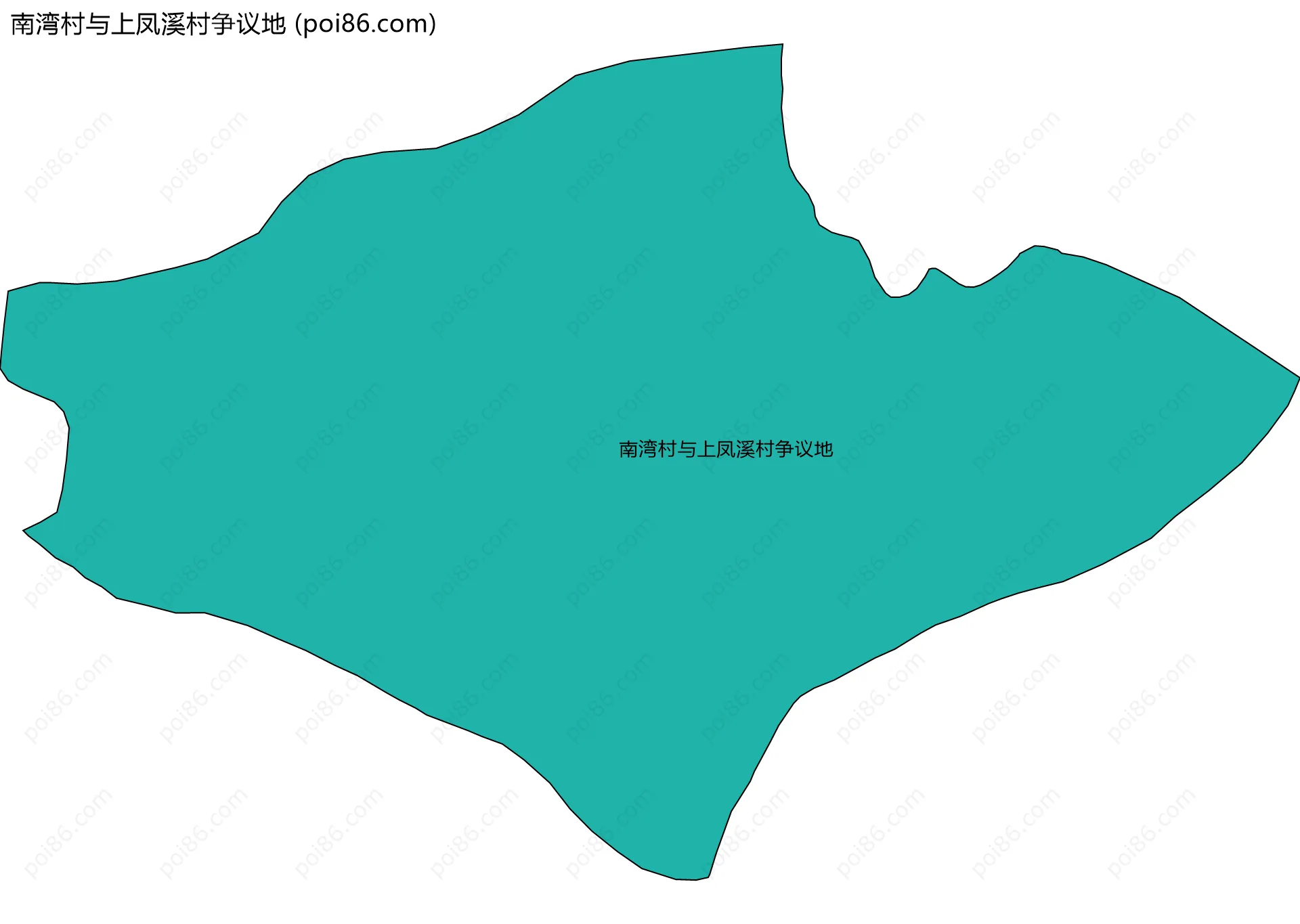 南湾村与上凤溪村争议地边界地图
