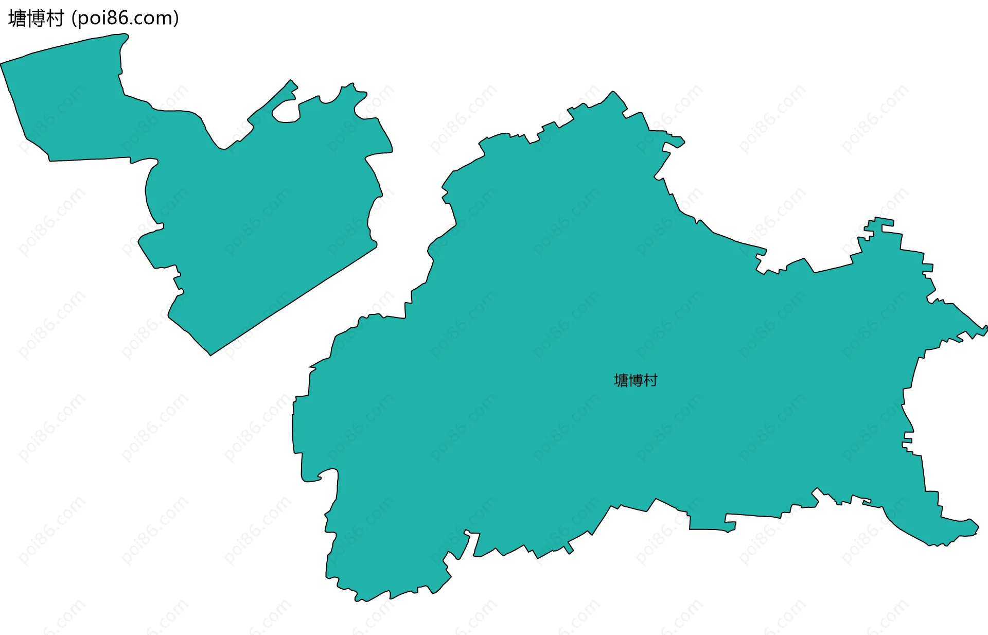 塘博村边界地图