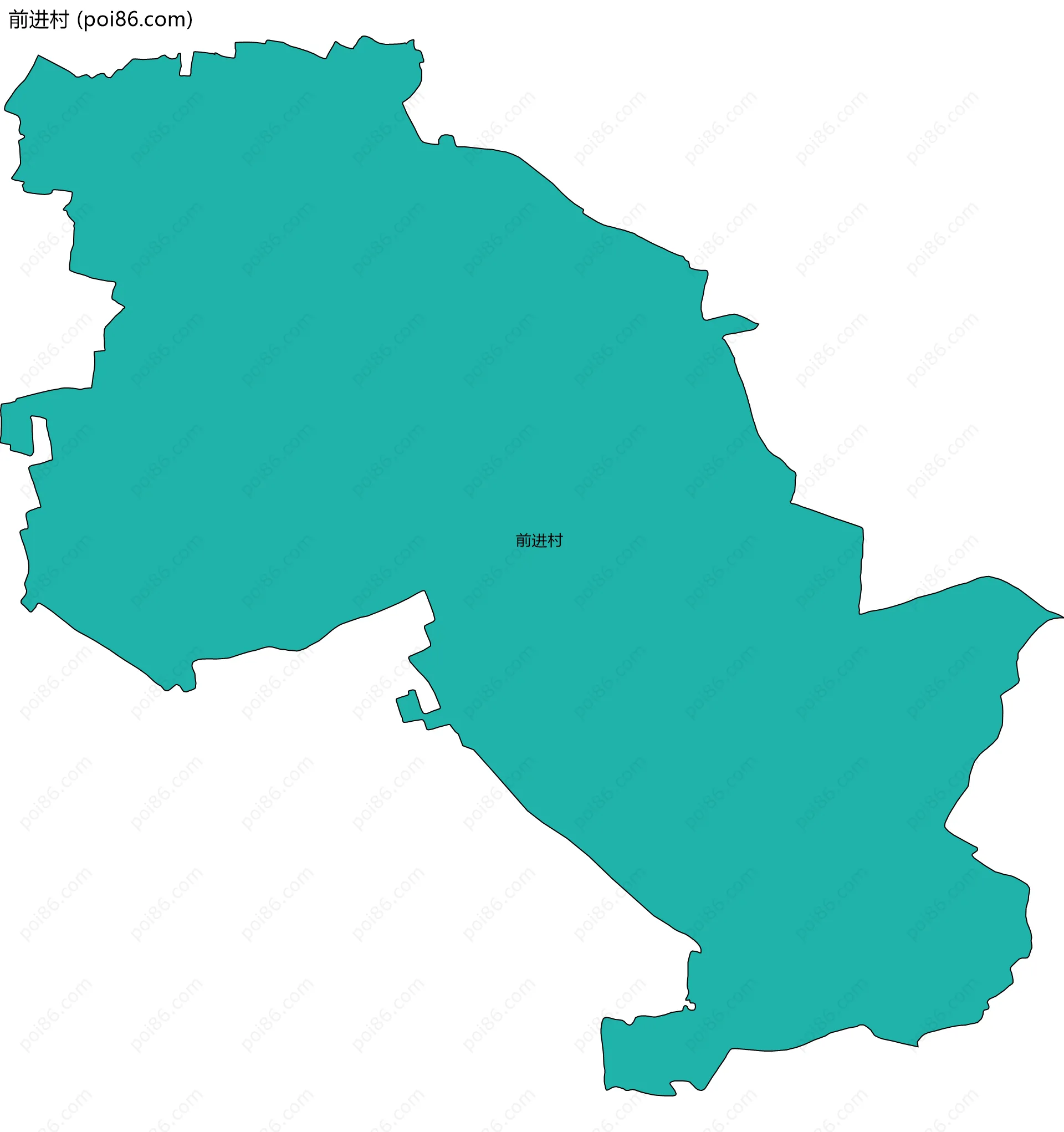 前进村边界地图