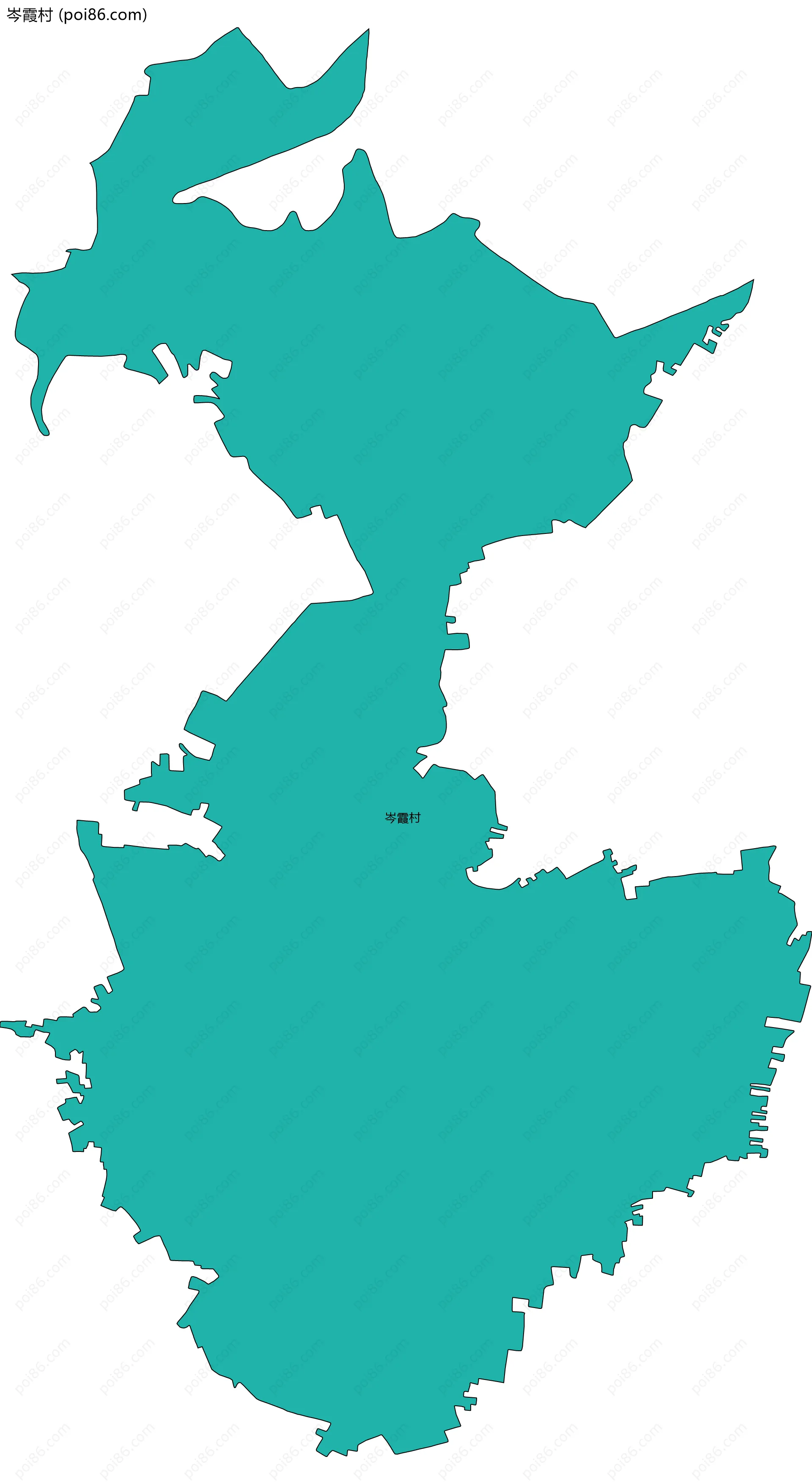 岑霞村边界地图