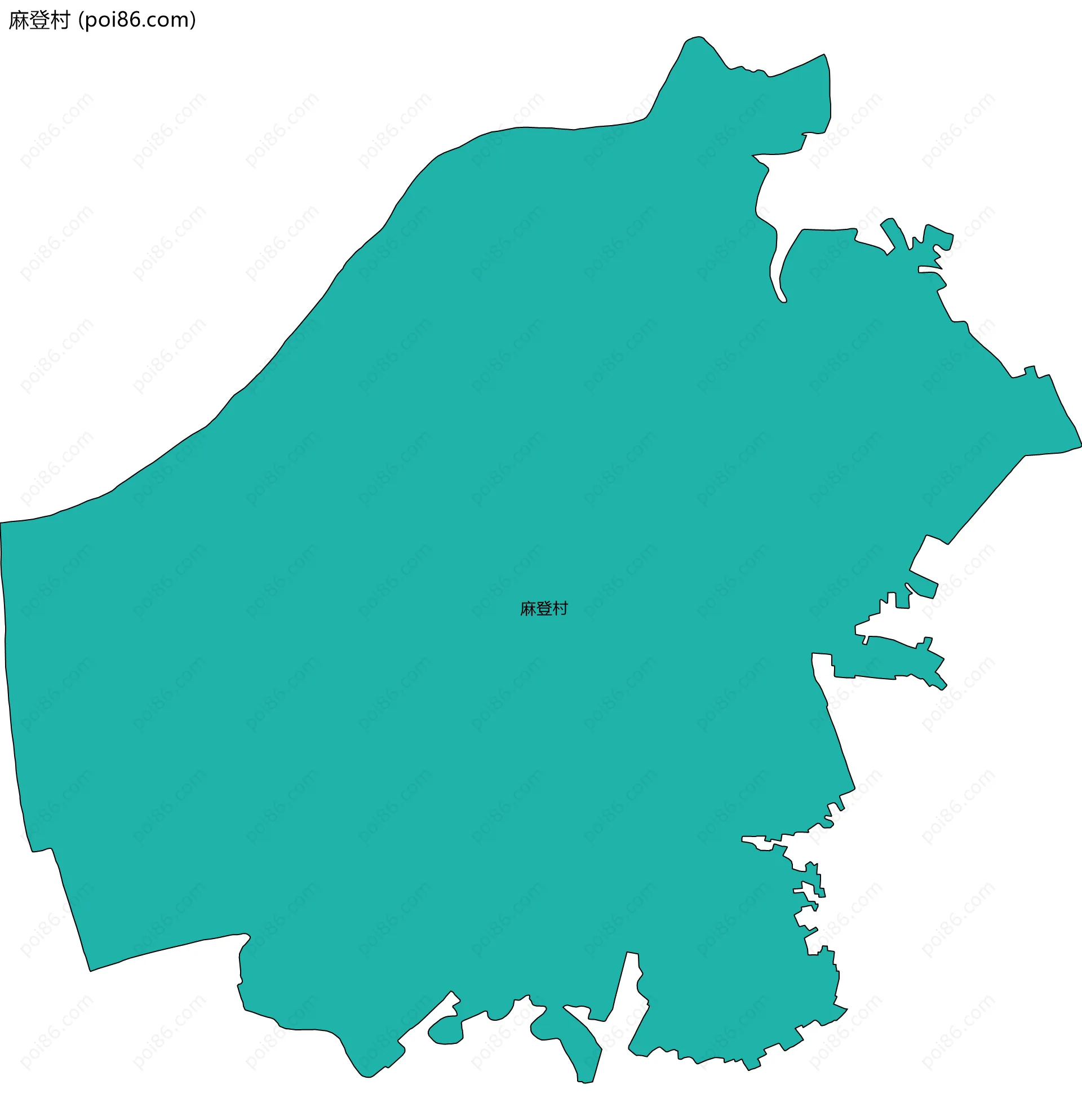 麻登村边界地图