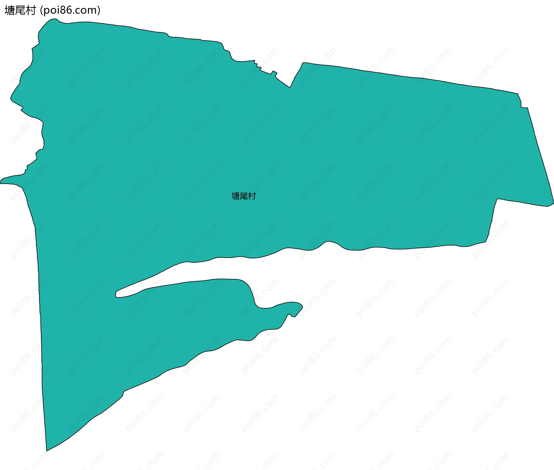塘尾村边界地图