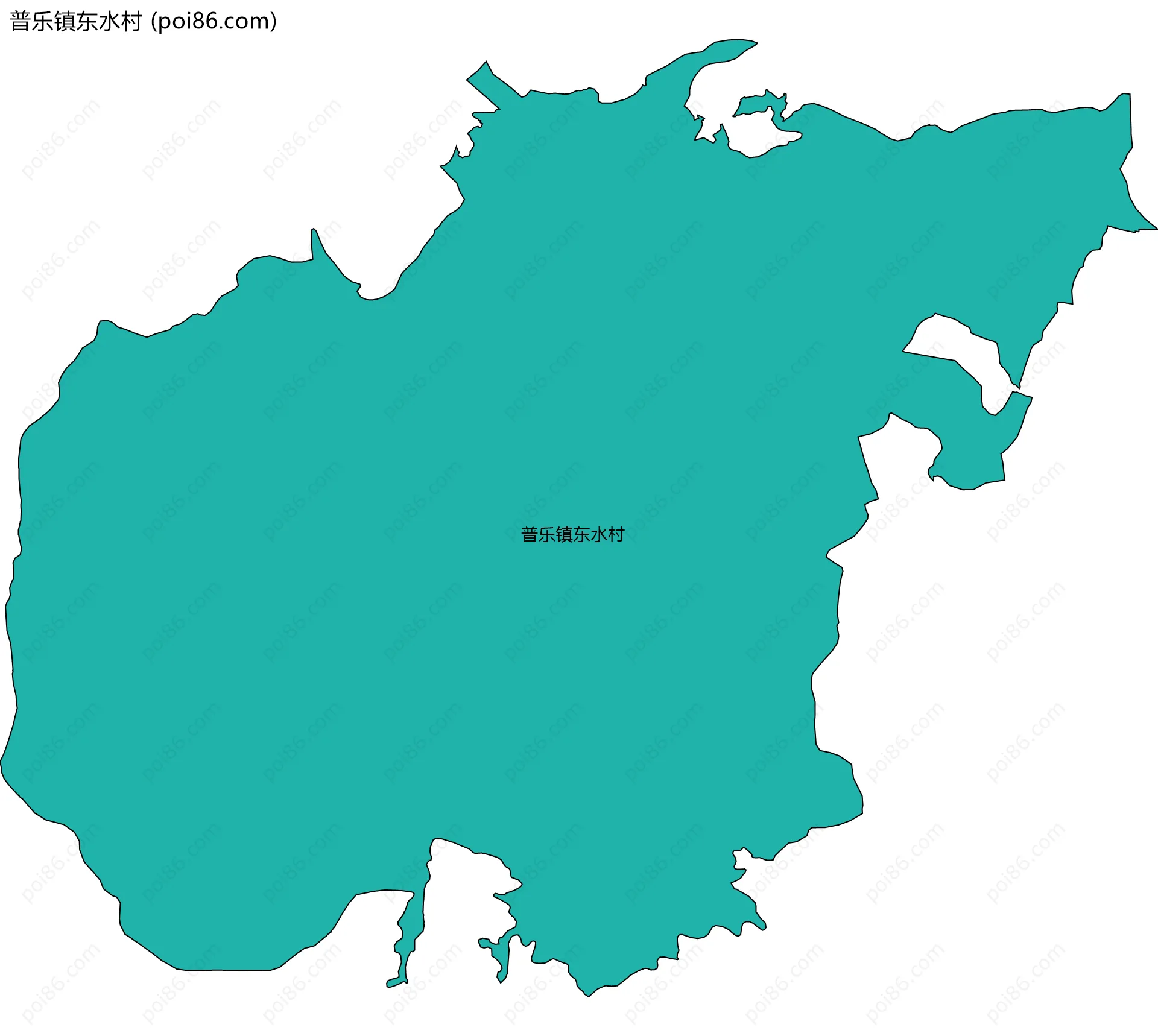 普乐镇东水村边界地图