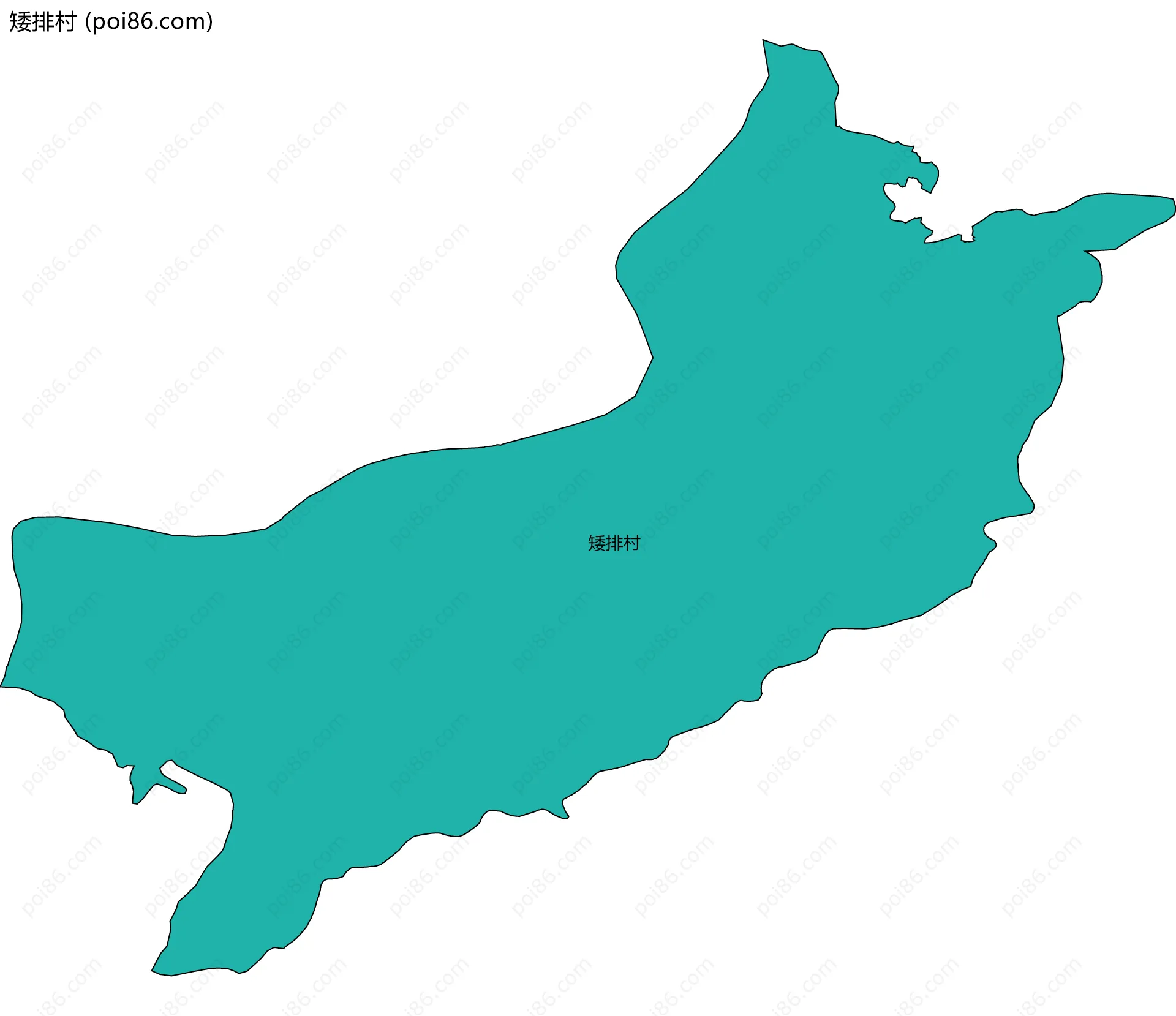 矮排村边界地图