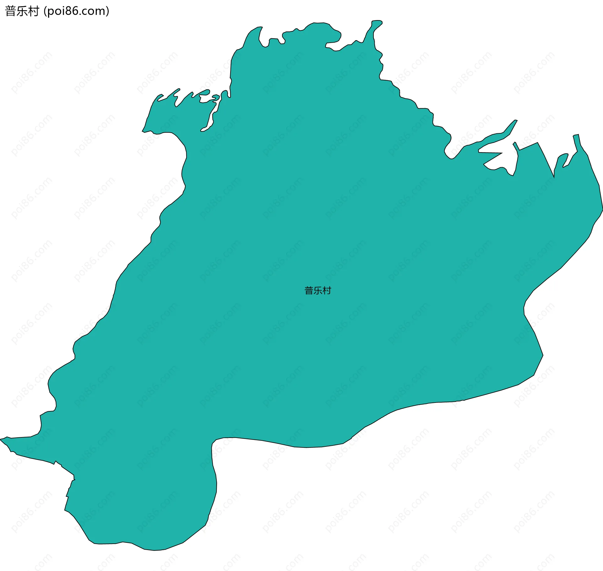 普乐村边界地图
